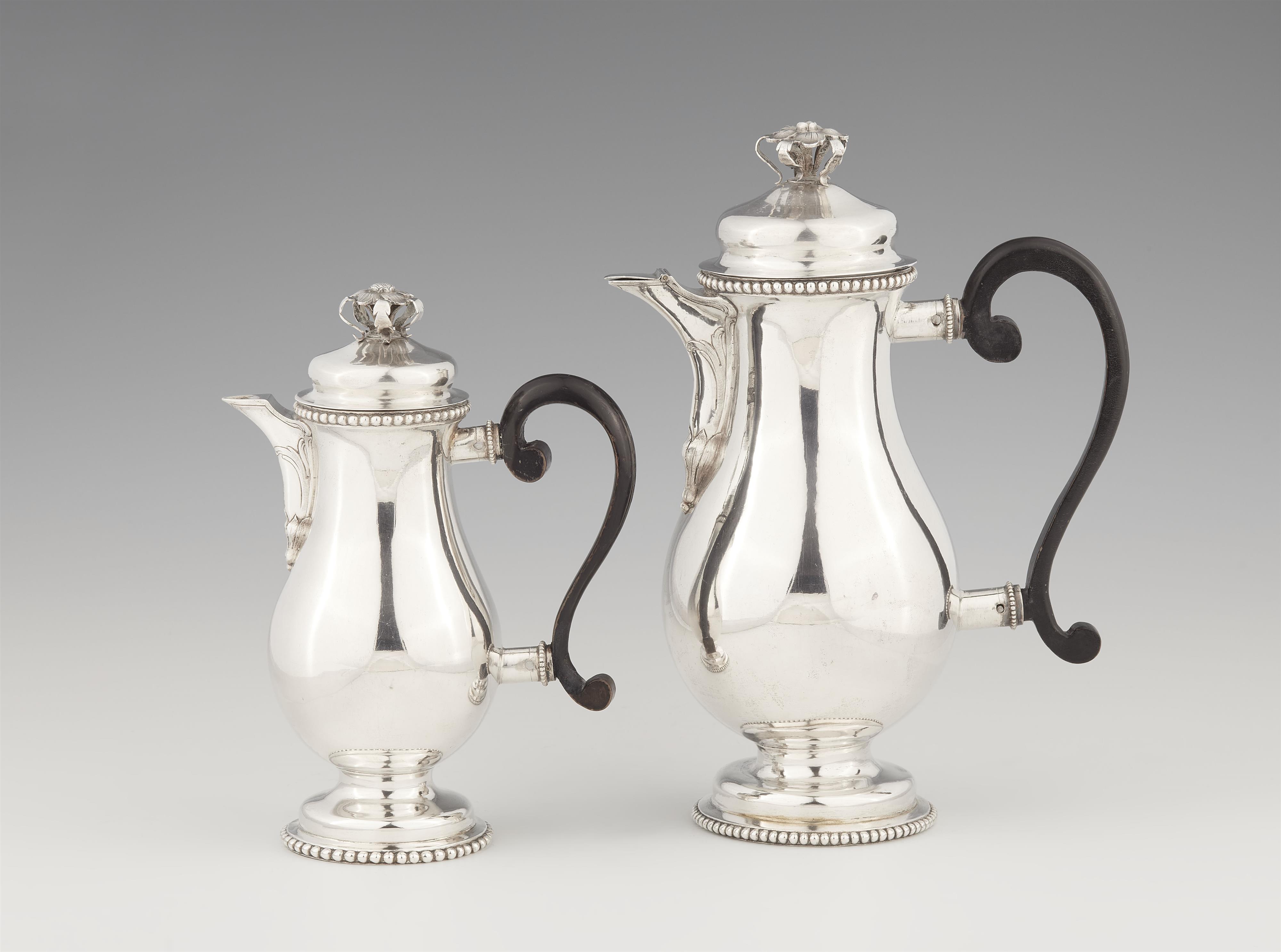 A pair of rare Kempten silver ewers - image-1