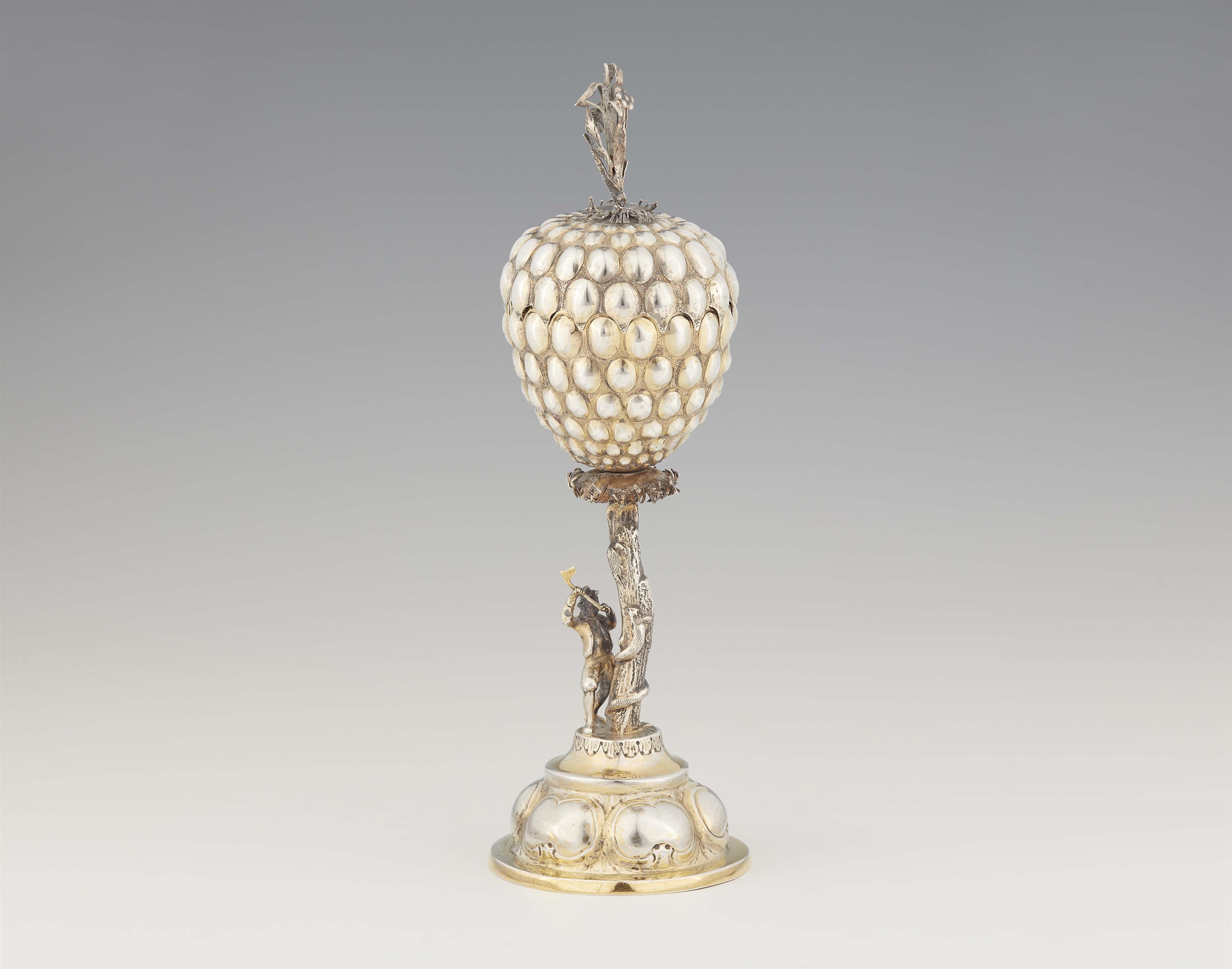 A historicist silver gilt grape chalice - image-1