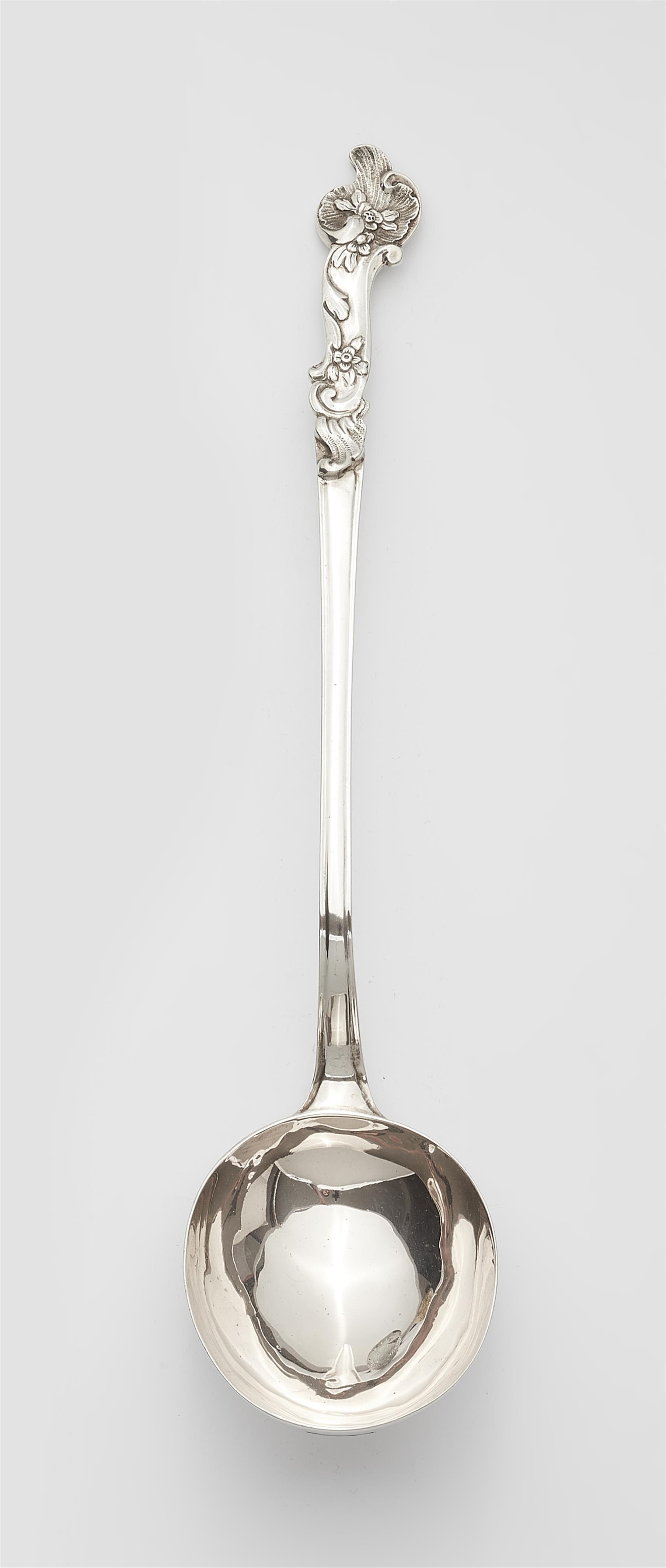 An Augsburg Rococo silver ladle - image-1