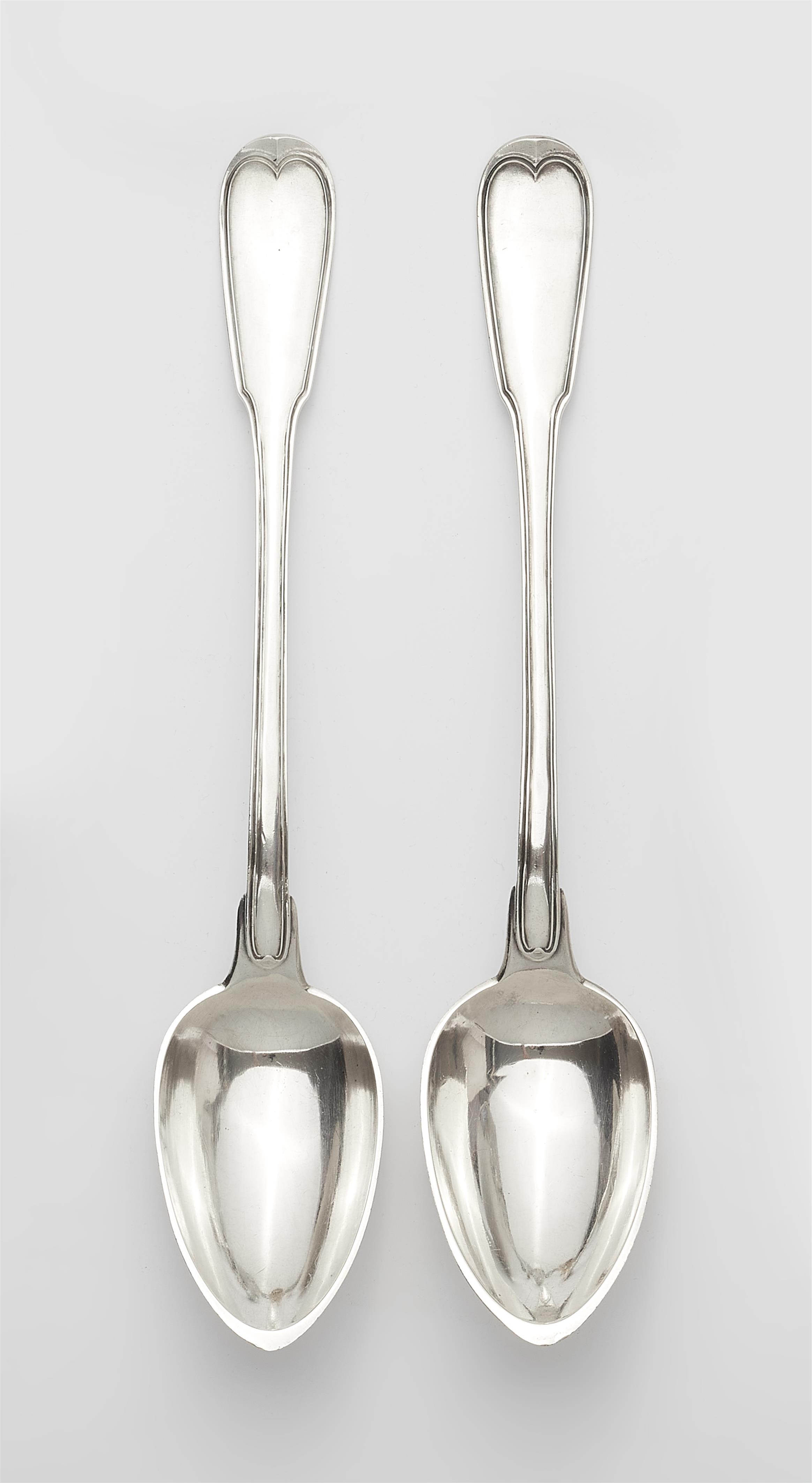 A pair of Parisian silver ragout spoons - image-1