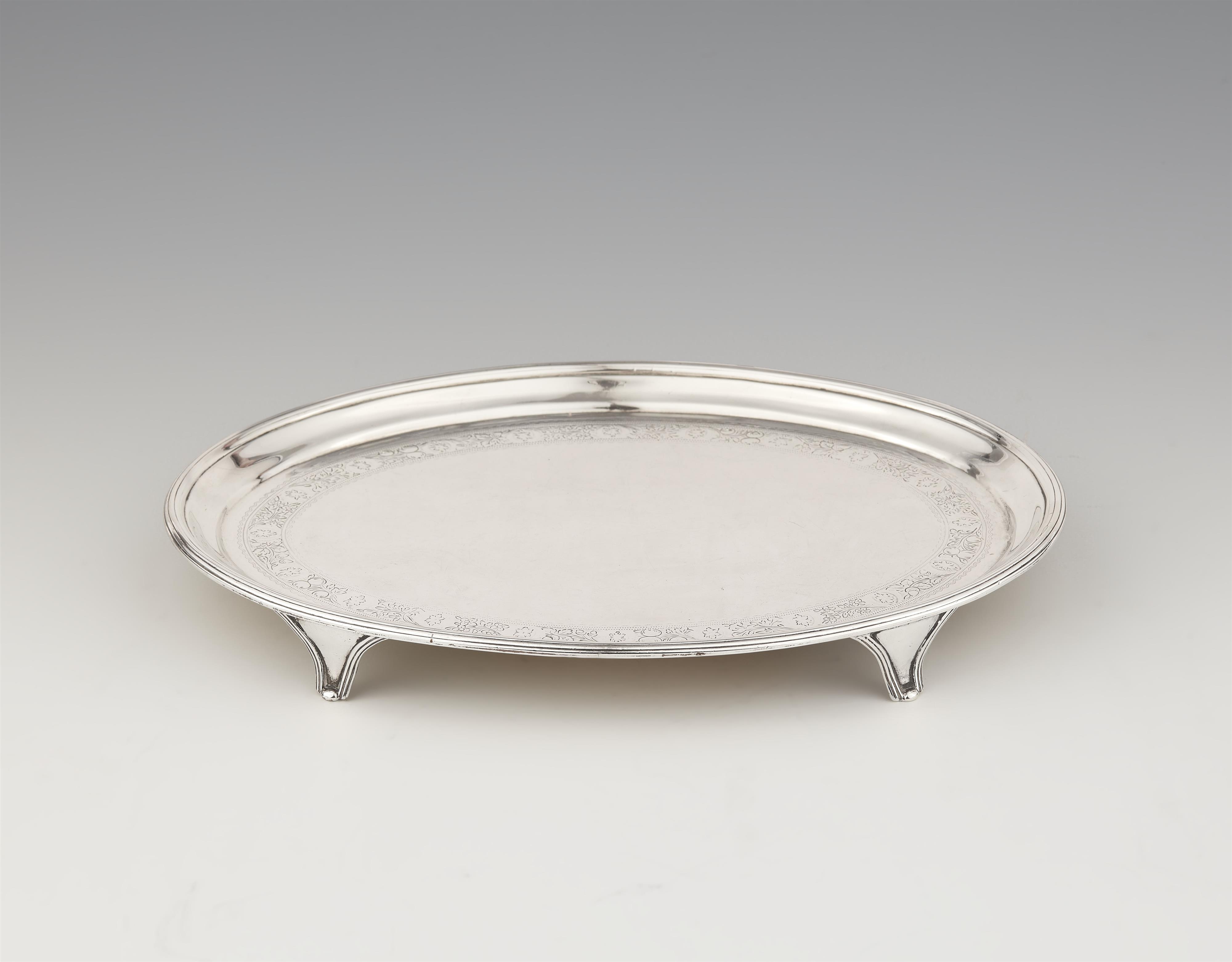 A George III London silver salver - image-1