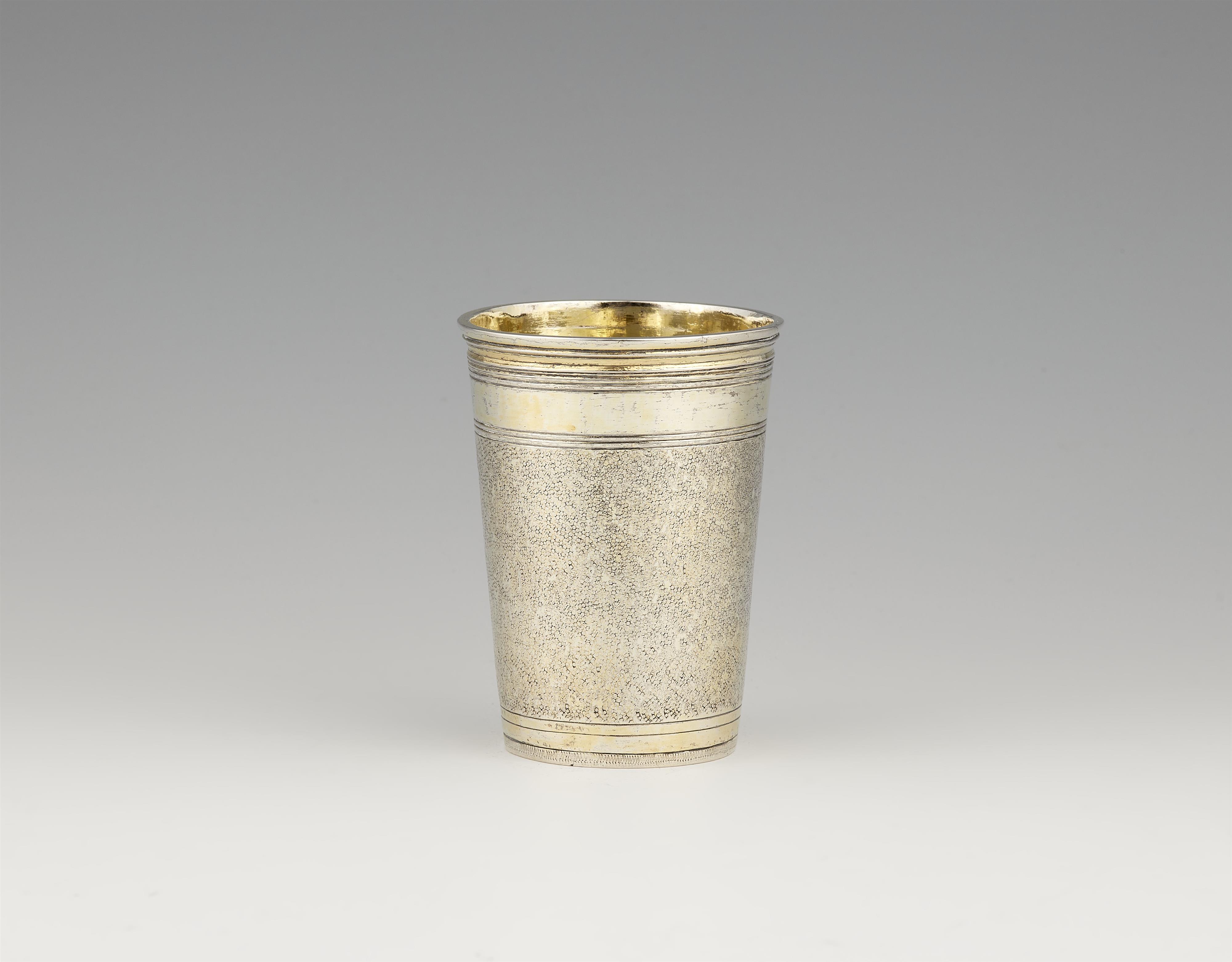 A silver gilt snakeskin beaker - image-1