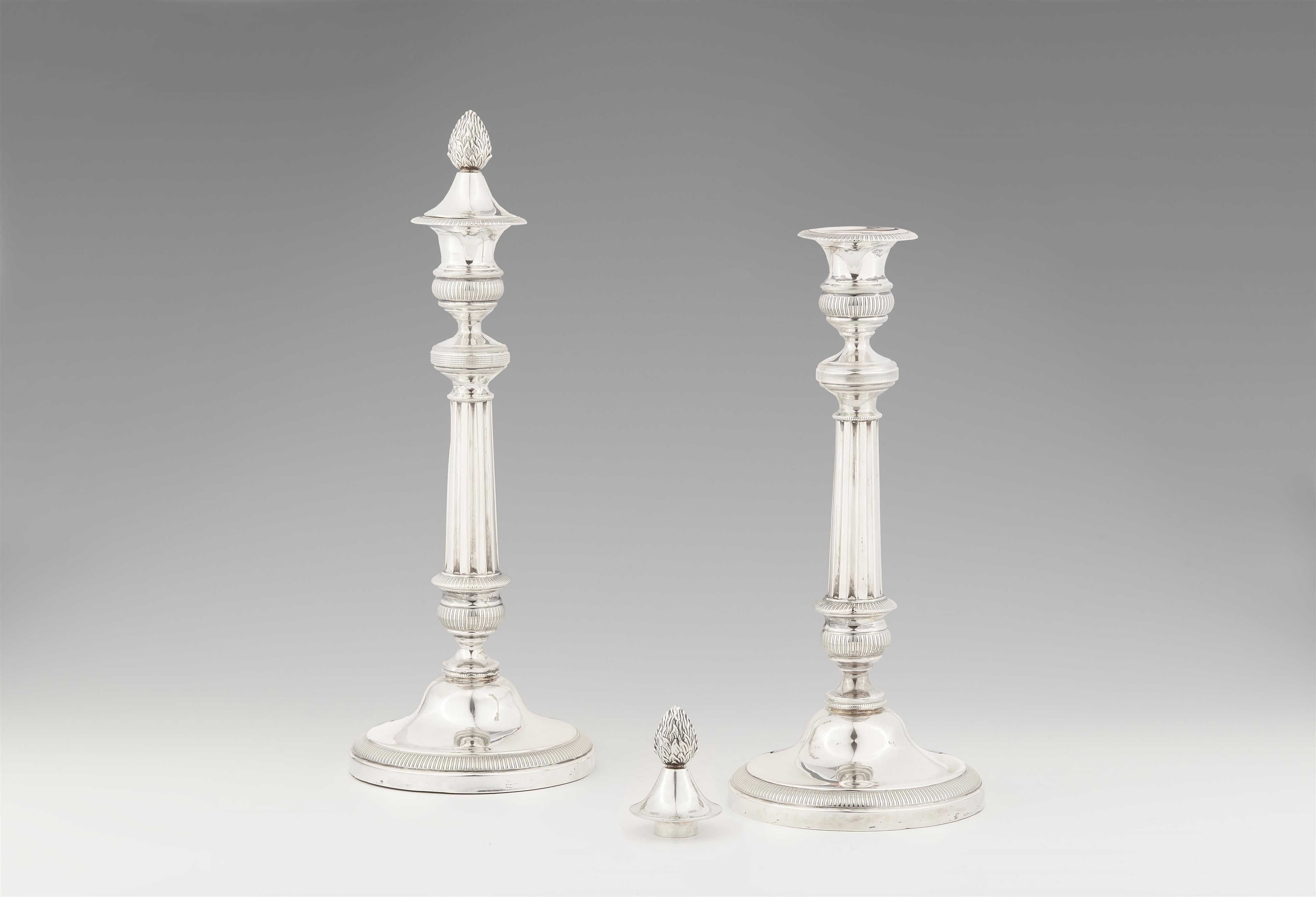 A pair of Comté de Nice silver candlesticks - image-1