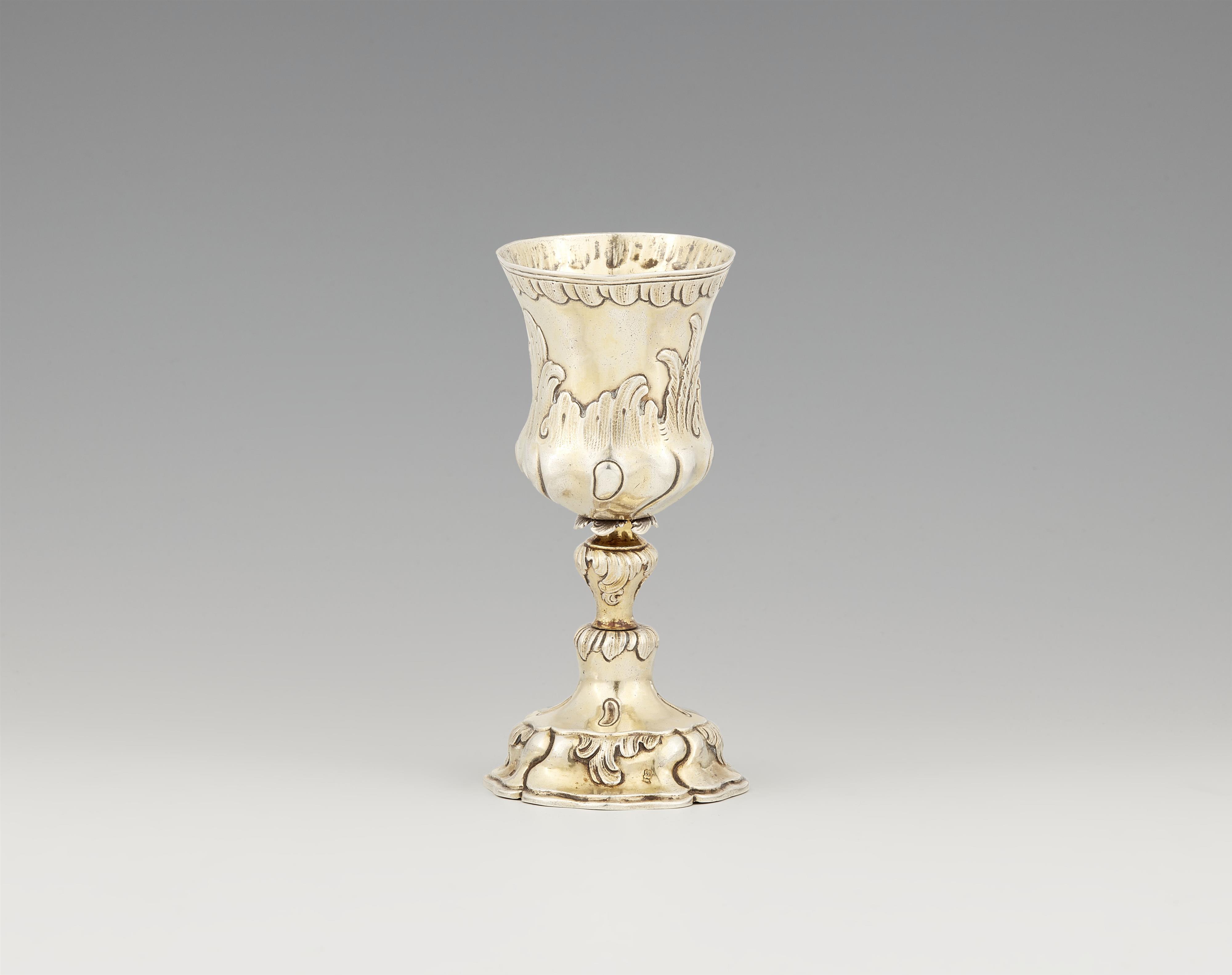 A fine Rococo silver gilt goblet - image-1