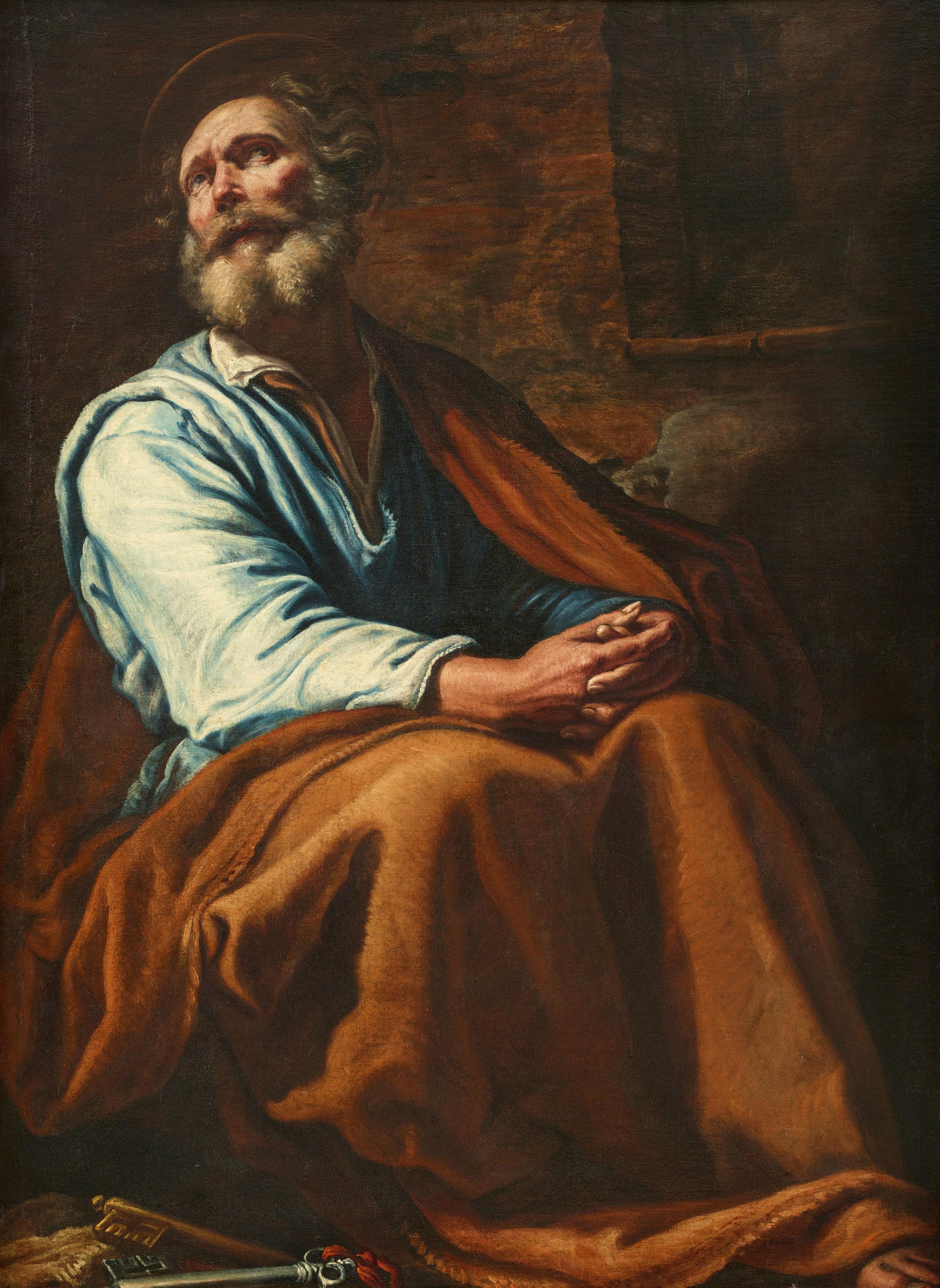 Italian School first half 17th century - The Penitent Saint Peter - image-1