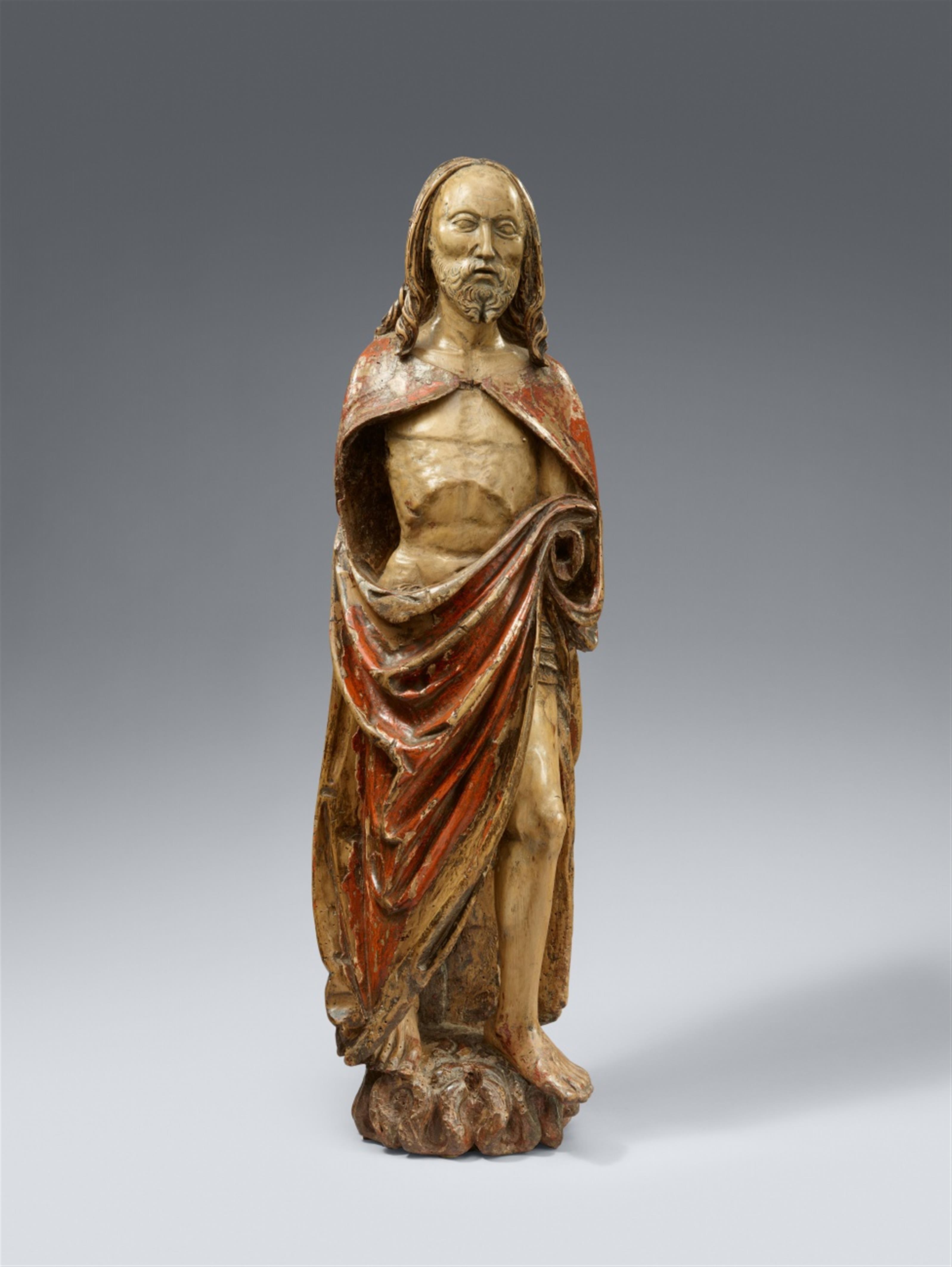 Probably Central Rhine Region mid-15th century - A carved wood figure of Christ Resurrected, presumably Central Rhine Region, mid-15th century - image-1