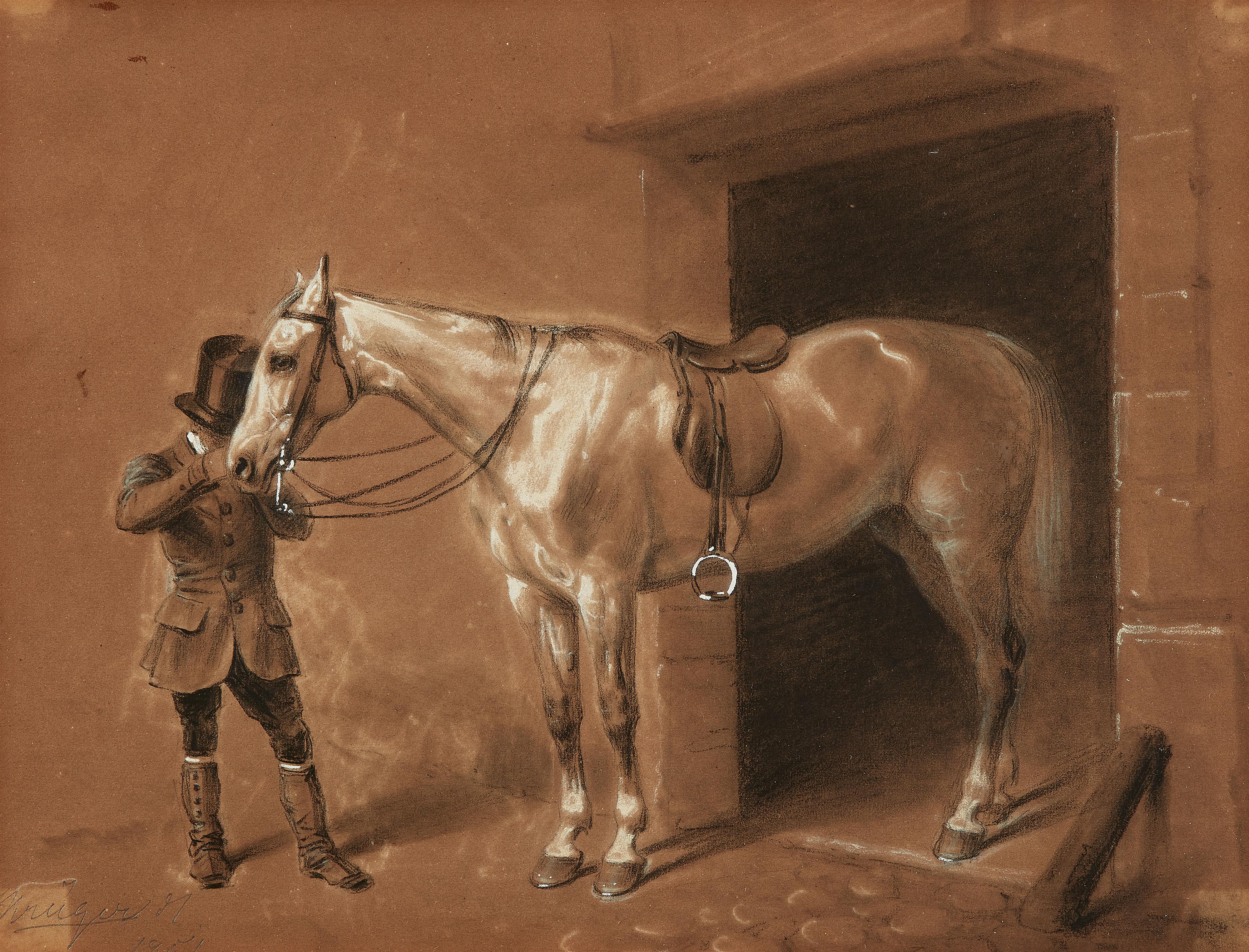 Franz Krüger - Rider with Saddled Horse - image-1