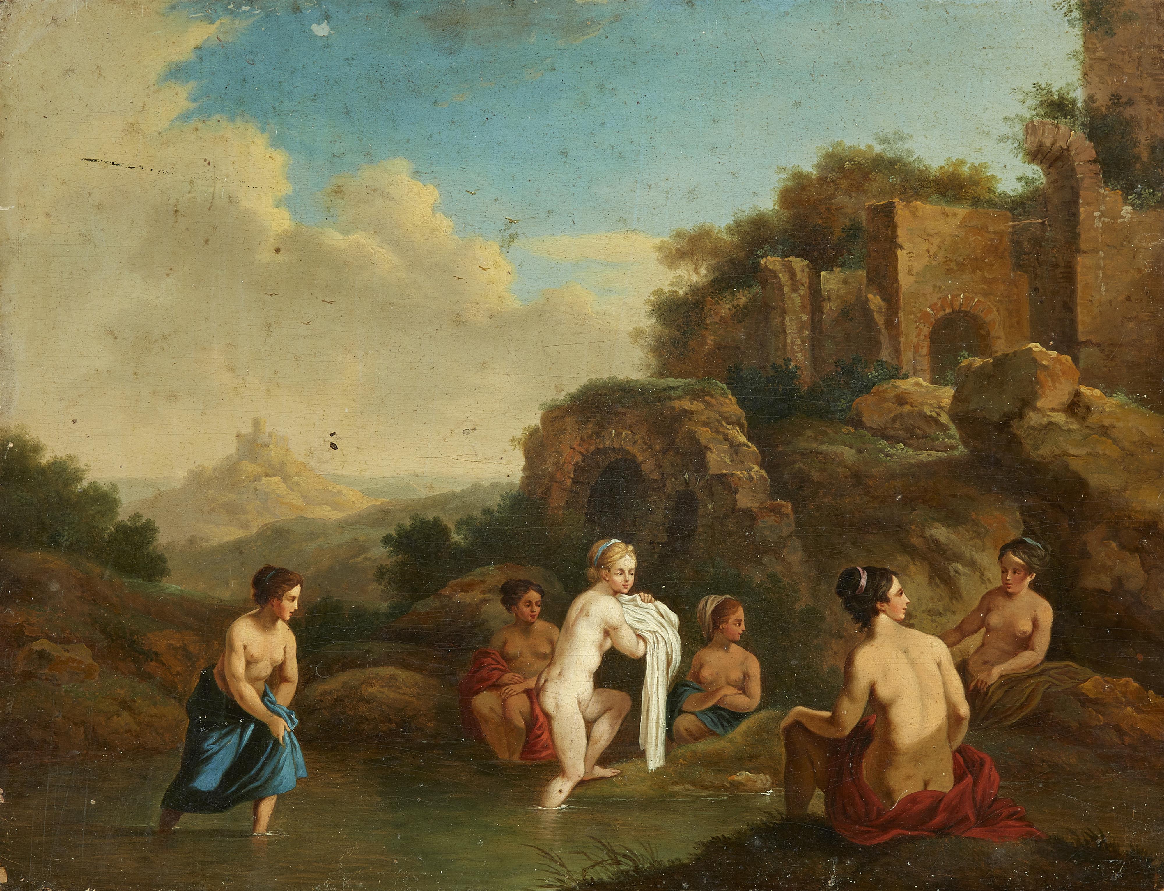 Dutch School 17th century - Bathing Nymphs - image-1