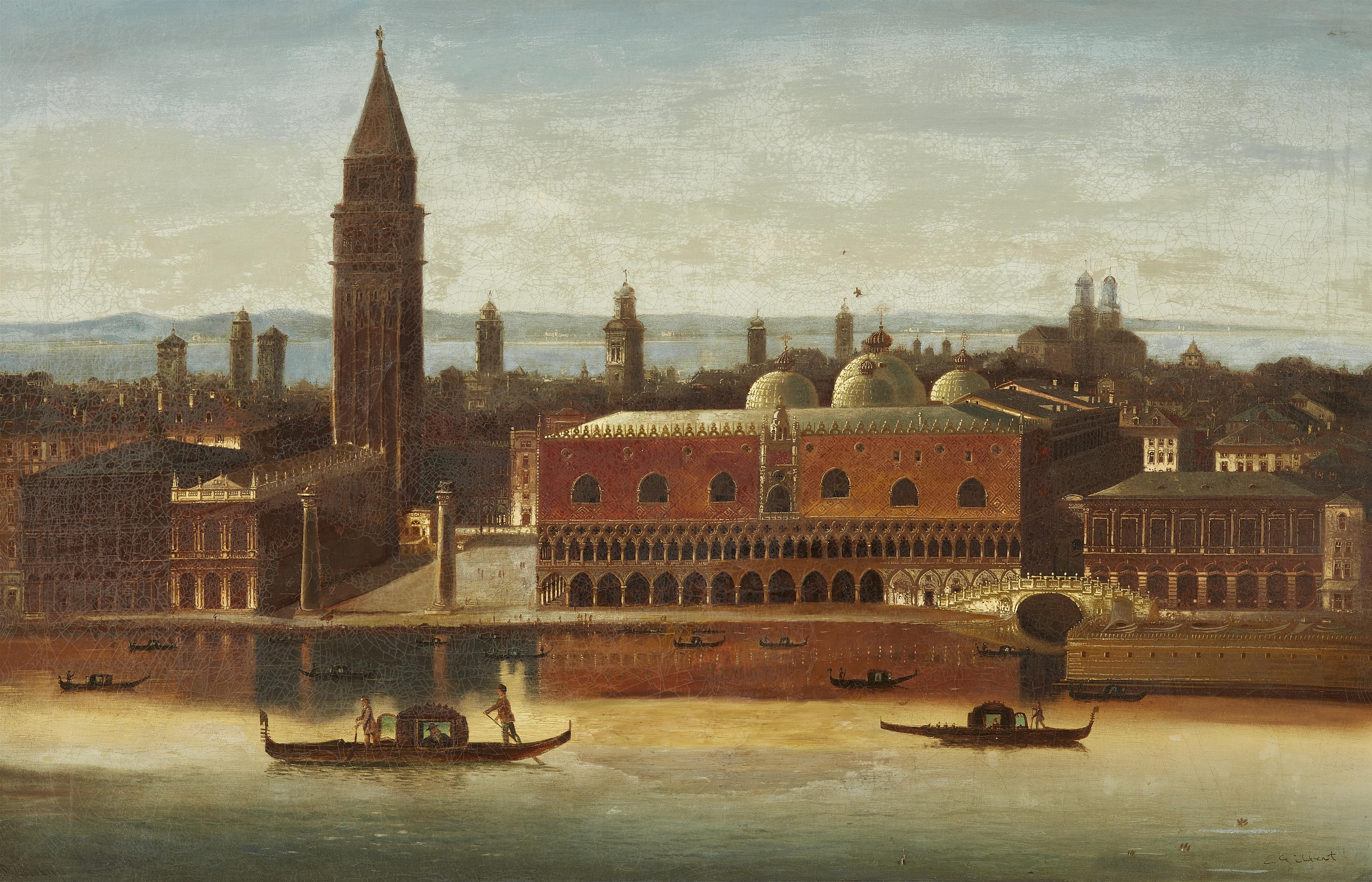 Venetian School 18th century - View of the Bacino di San Marco - image-1