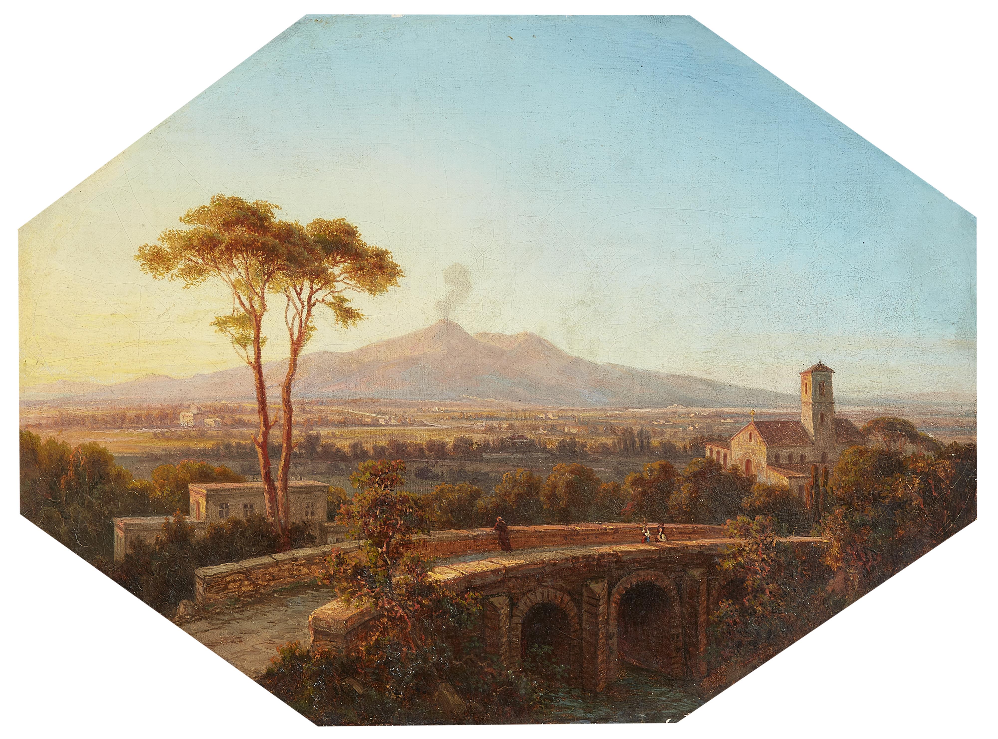 German School early 19th century - View of Mount Vesuvius - image-1