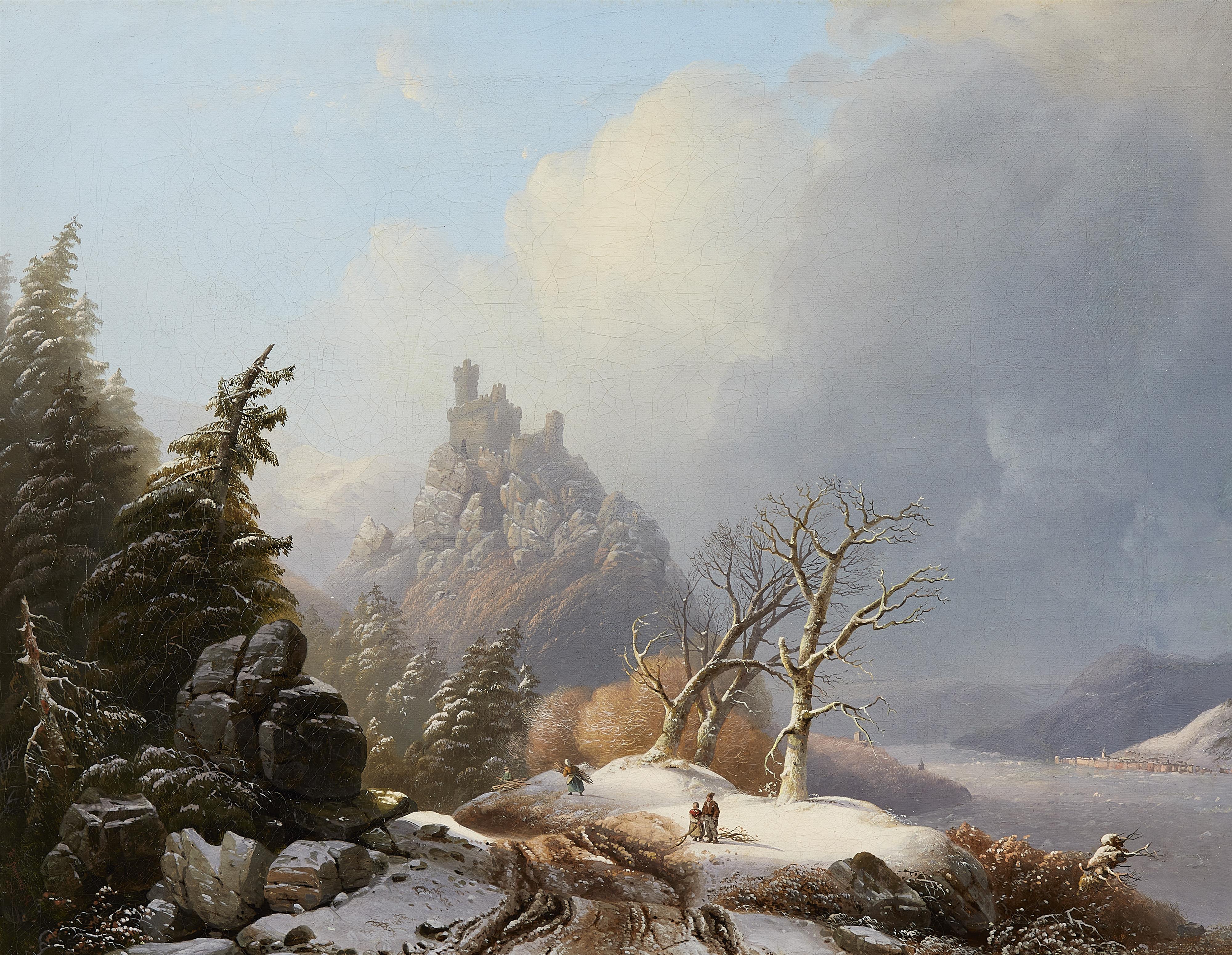 H. Jaspers - Winter Landscape with a Castle - image-1