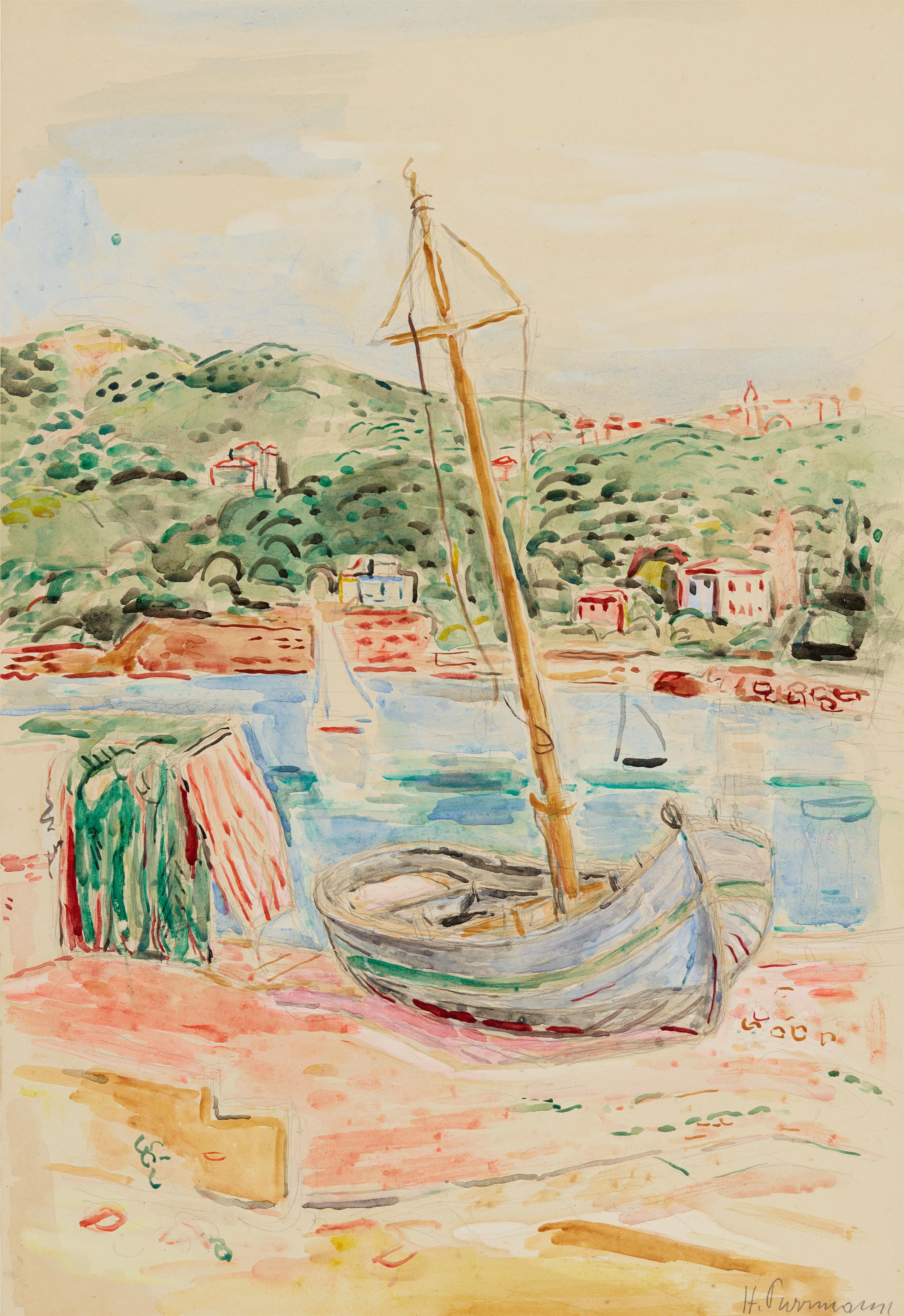 Hans Purrmann - Boot am Ufer (Monterosso) - image-1