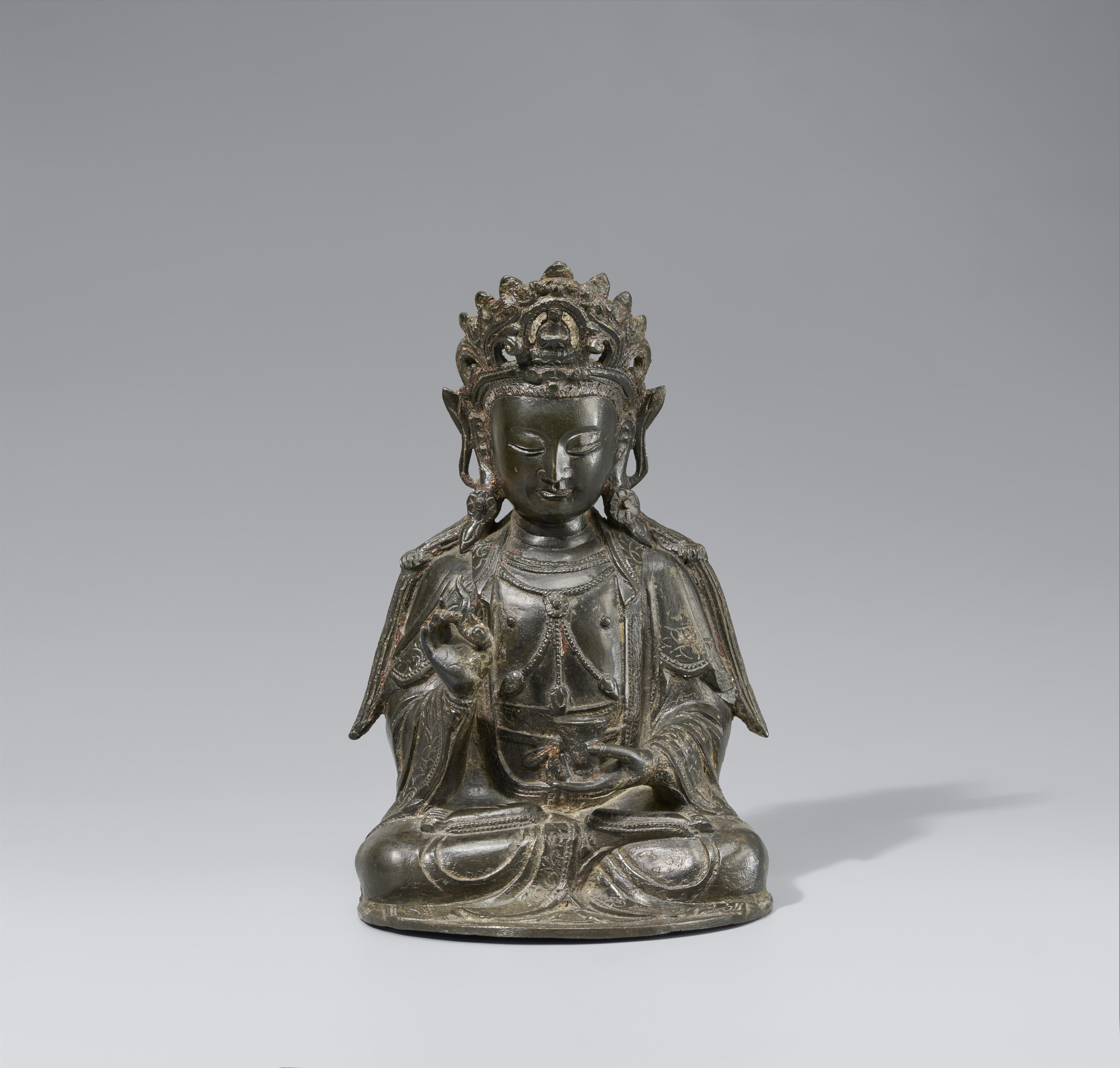 Figur des Guanyin. Bronze. 17./18. Jh. - image-1