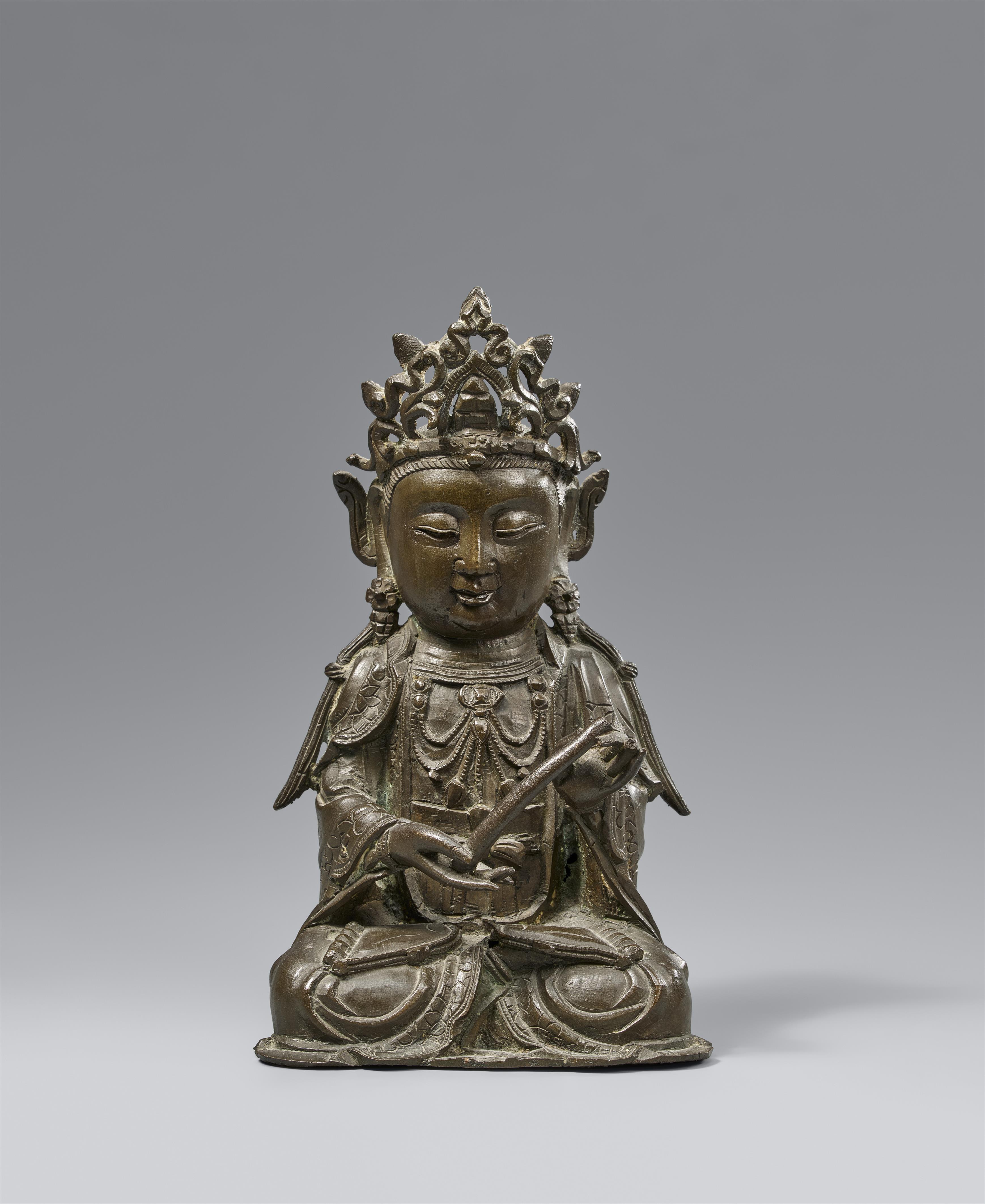 Figur des Guanyin. Bronze. 17./18. Jh. - image-1