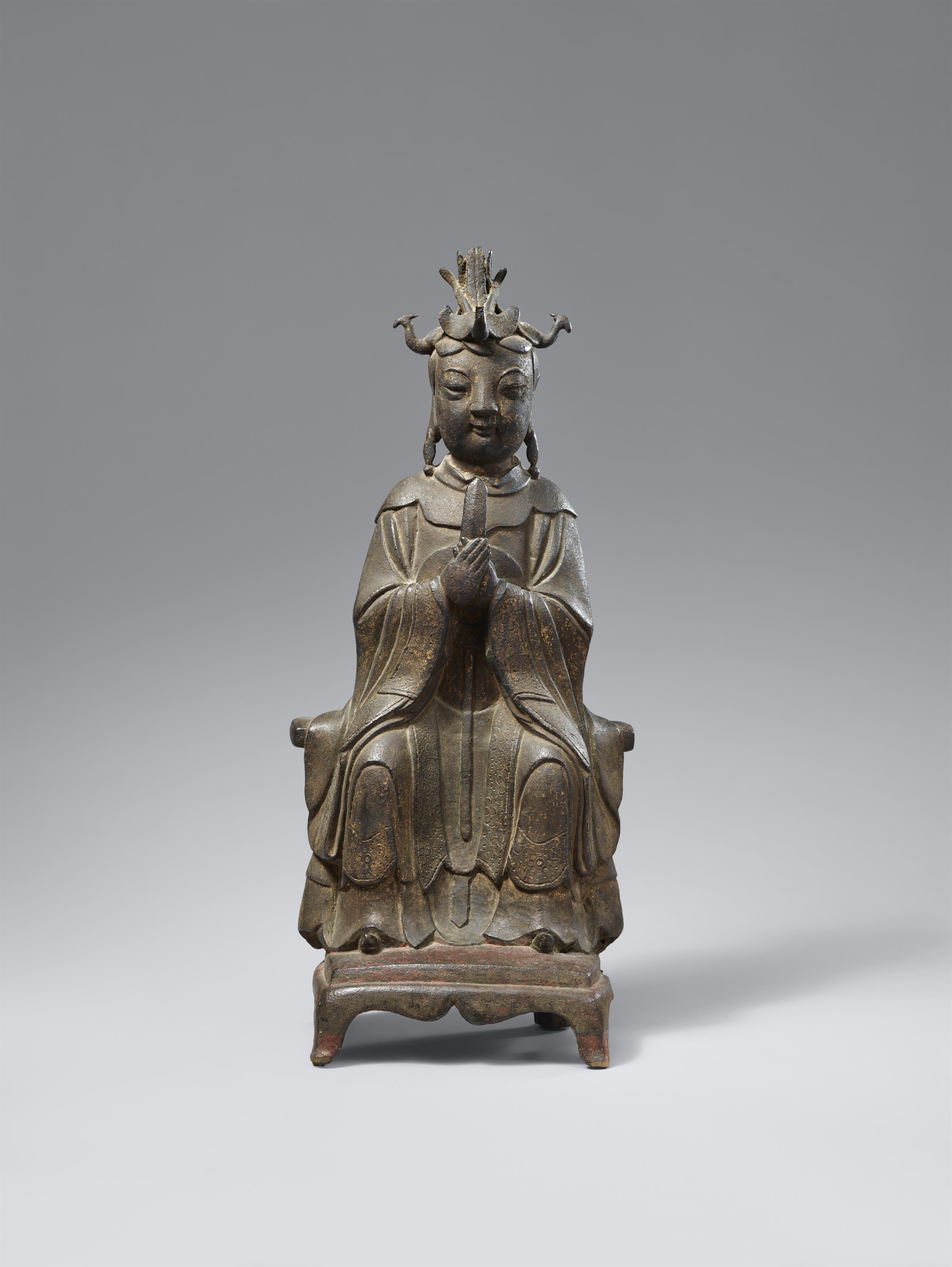 Die daoistische Göttin Bixia Yuanjun. Bronze. Späte Ming-Zeit - image-1