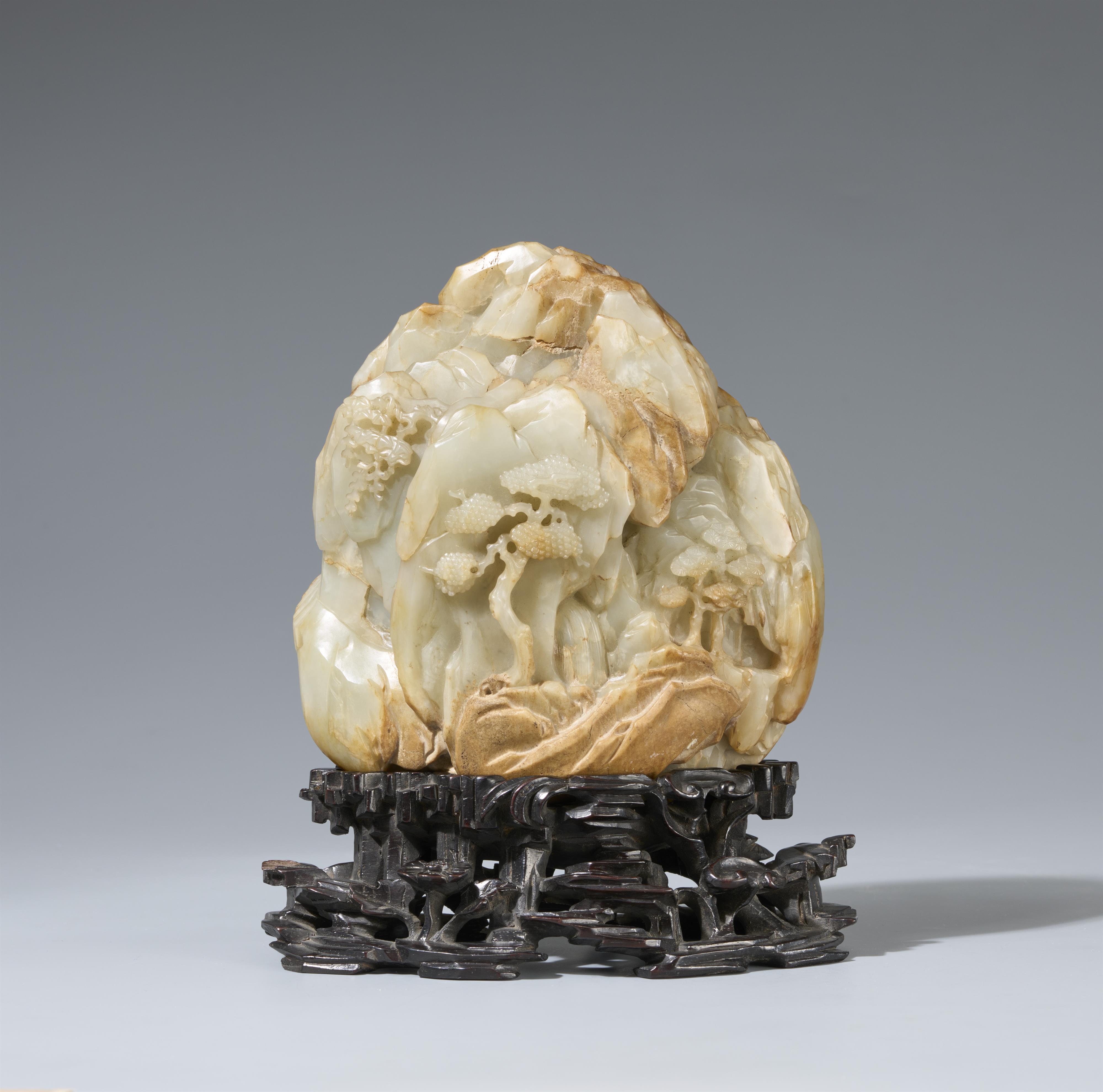 A Qing-dynasty jade carving of Shoulao with his stag. 19th century - image-2