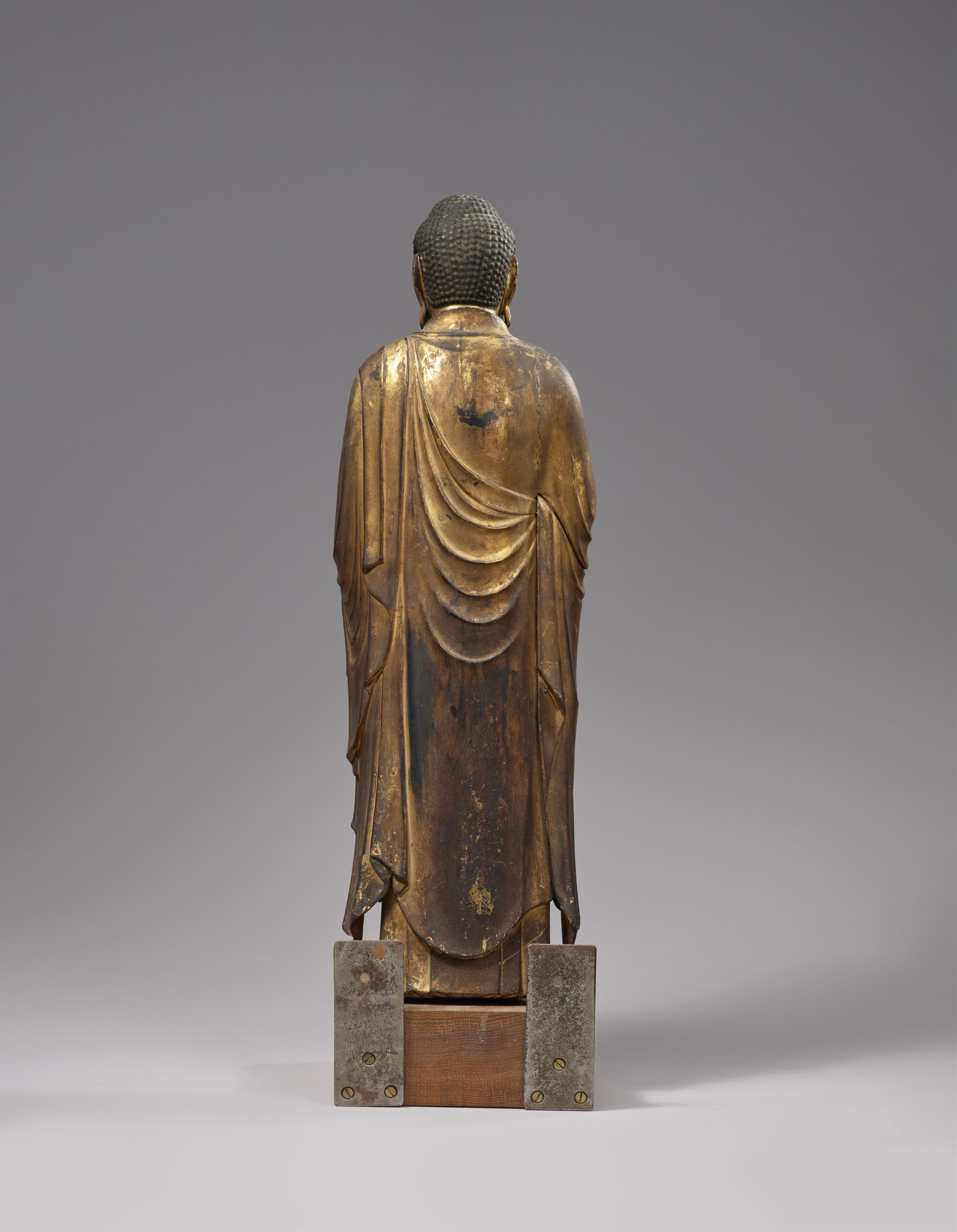 A wood and lacquer figure of Amida Raigo. 18th/early 19th century - image-2