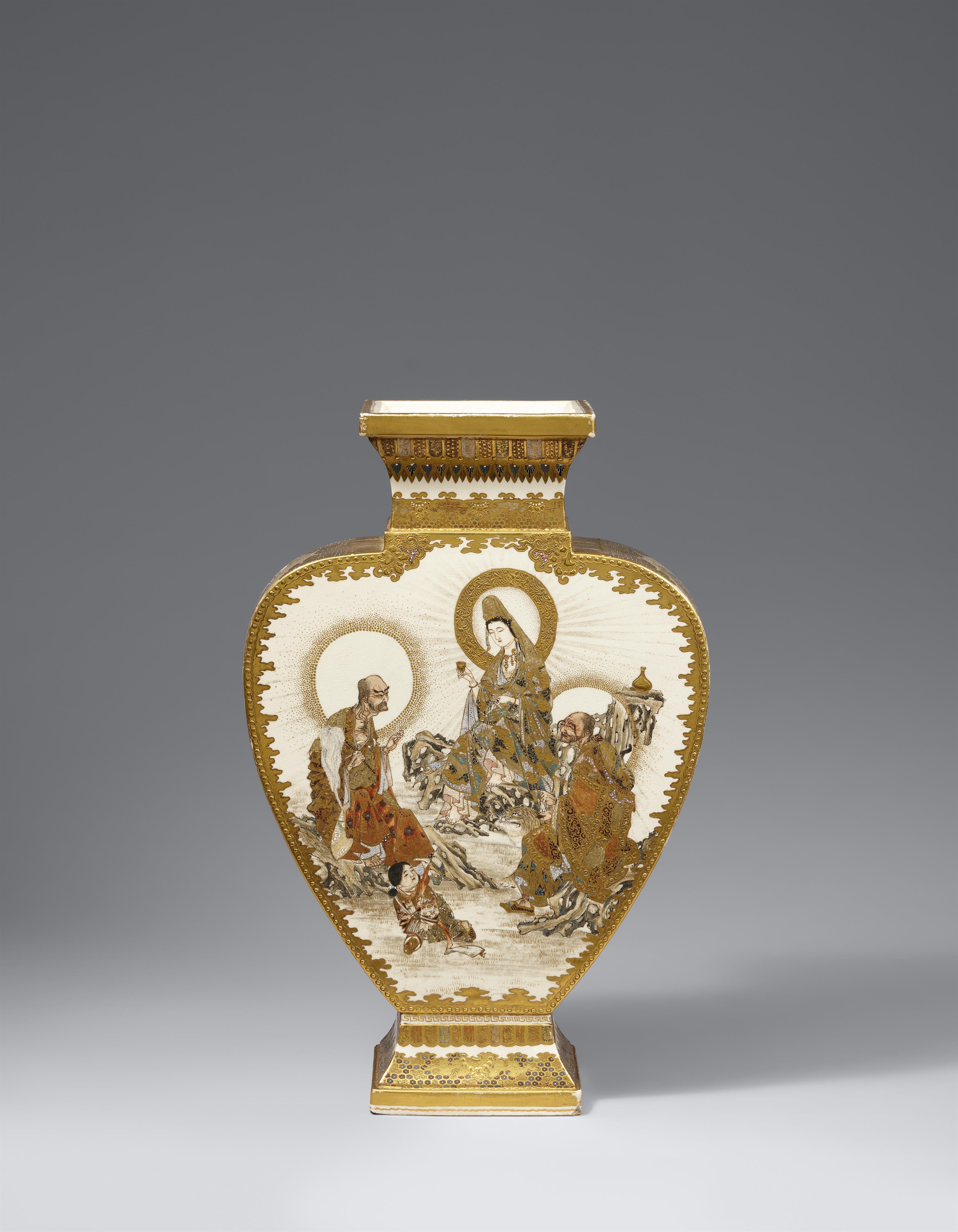 A large Satsuma vase. Around 1880 - image-1