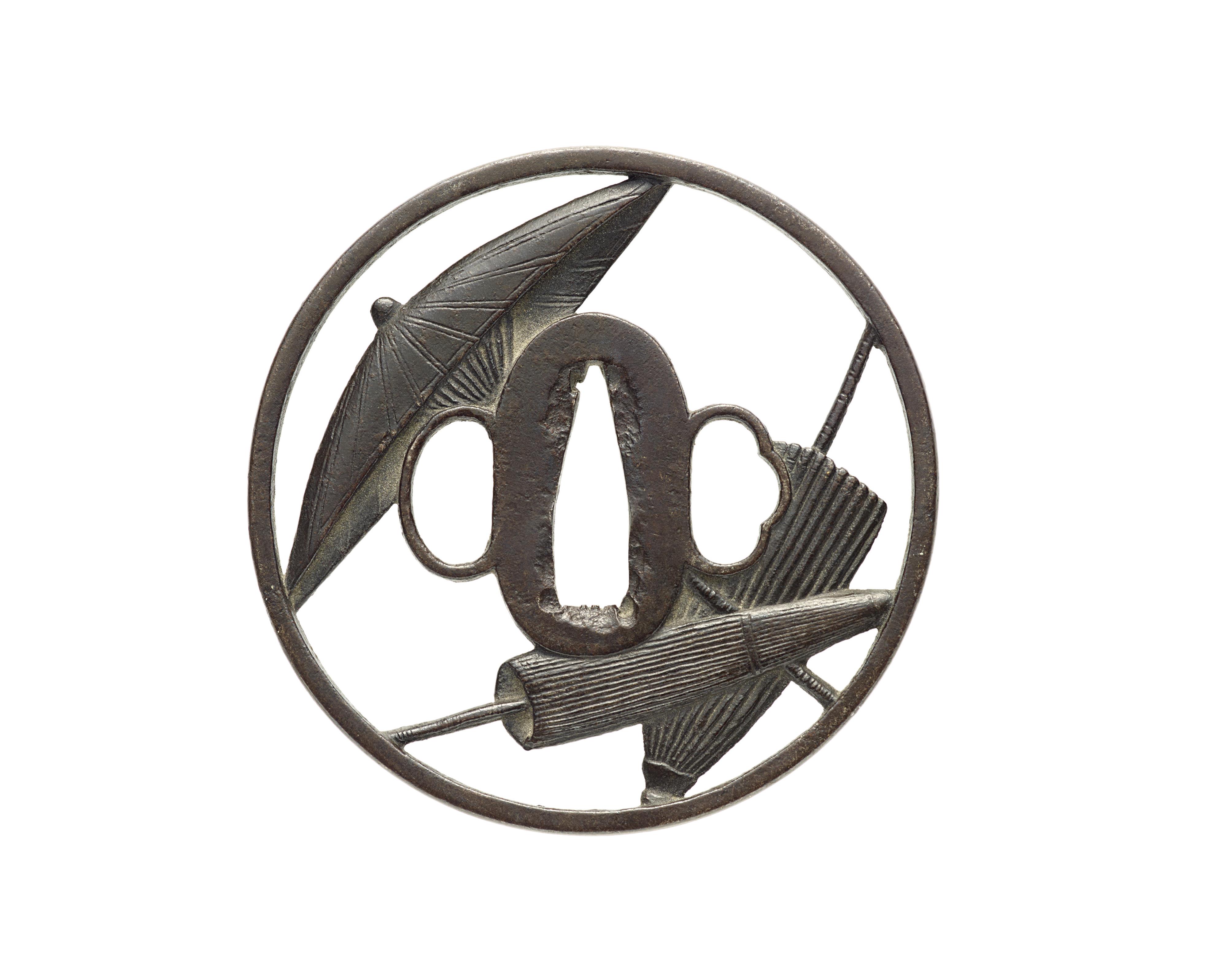 An iron tsuba. Possibly Higo. Edo period - image-1