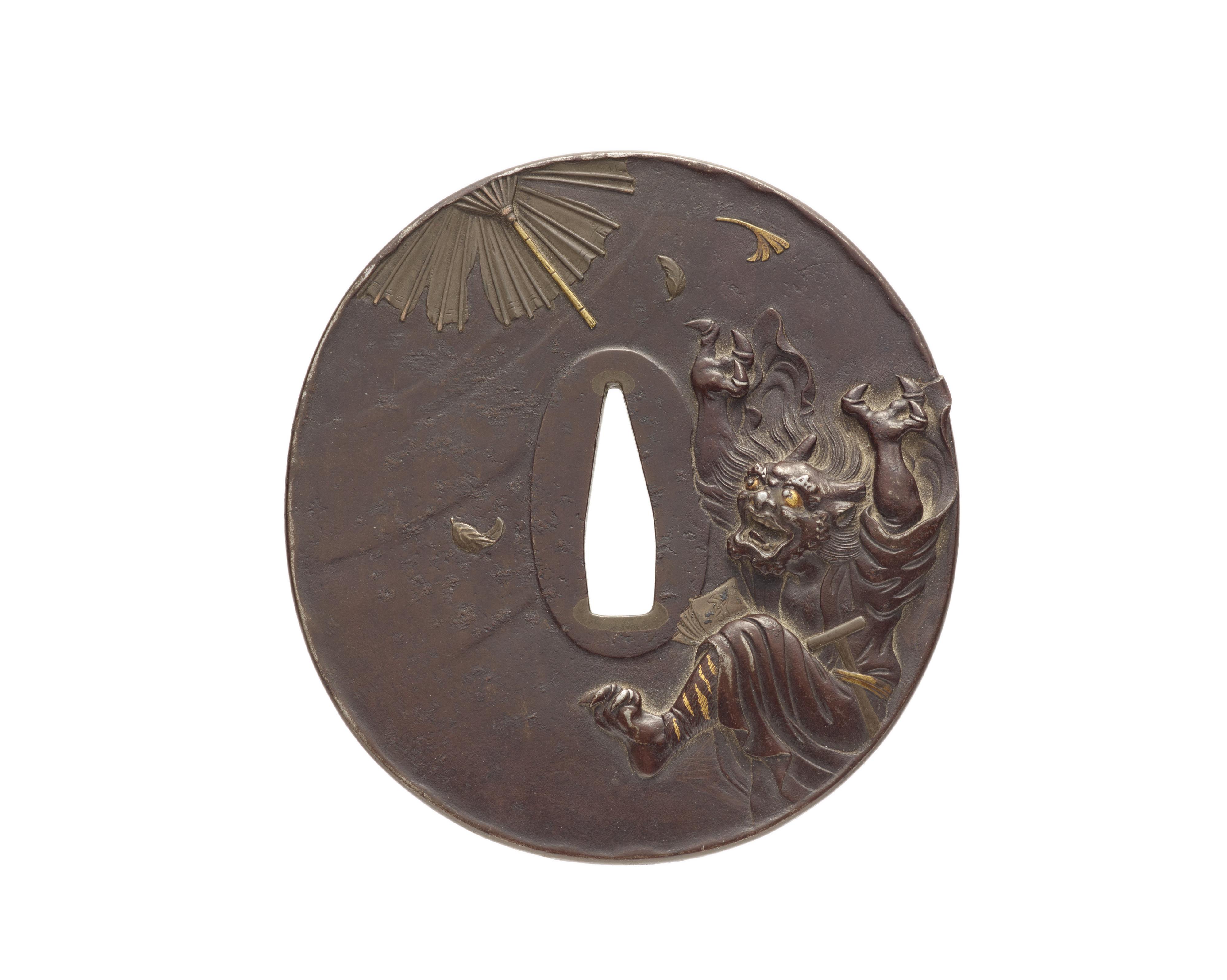 An iron tsuba. Late 19th century - image-1