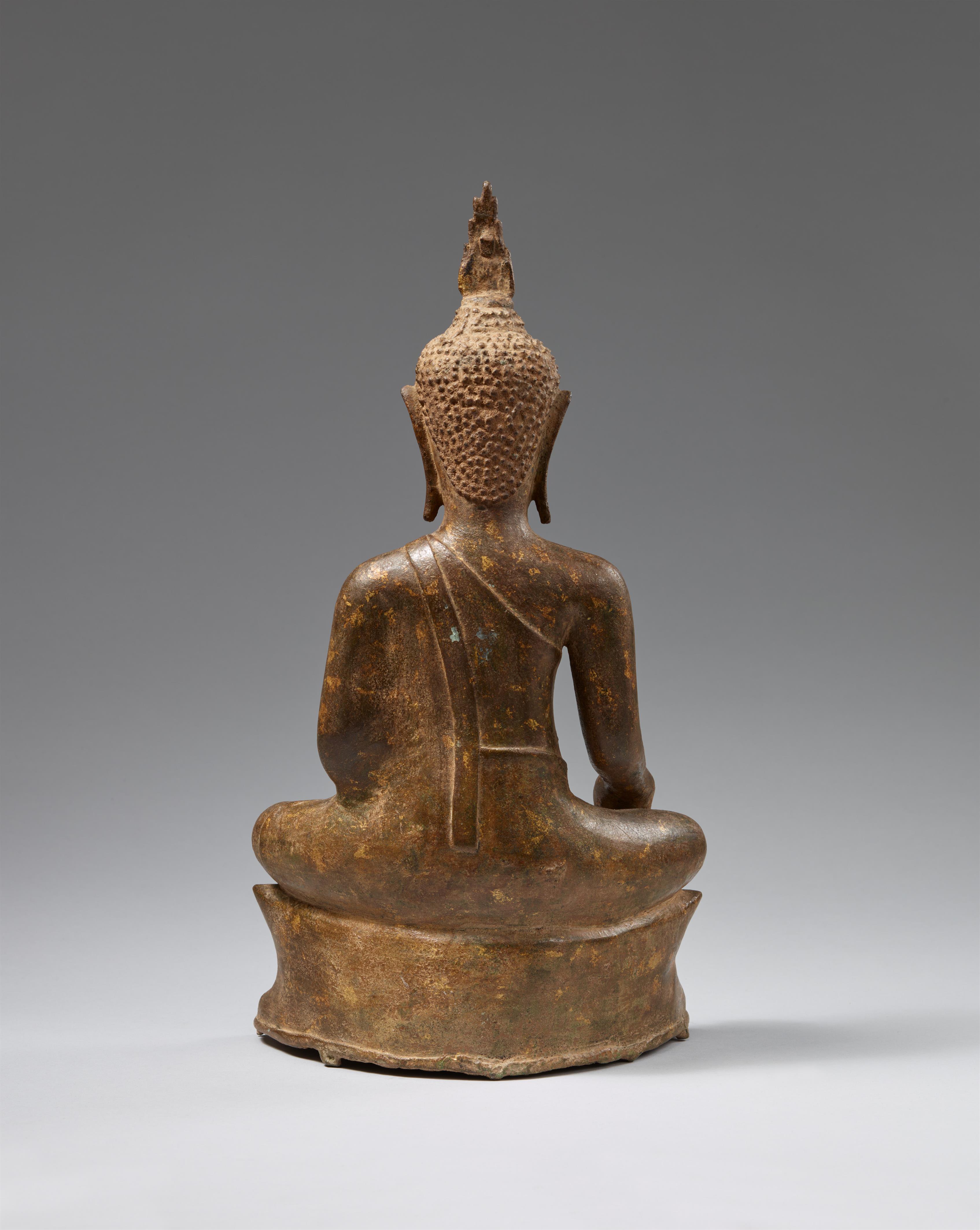 A bronze figure of Buddha Shakyamuni. Thailand, U-Thong style, C group. 14th century - image-2