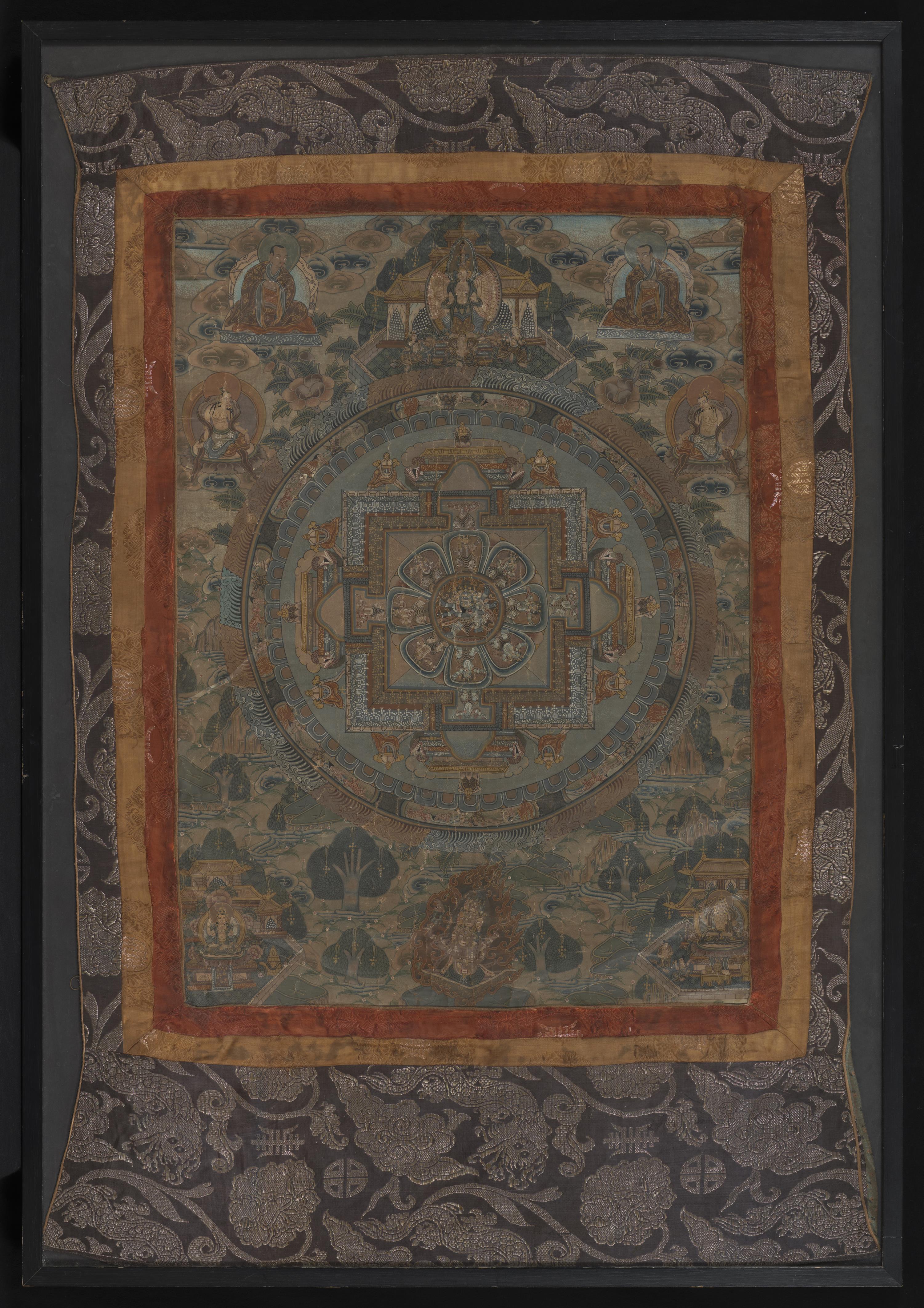 A mandala of Mahakala in yab-yum. Tibet, 19th/20th century - image-2