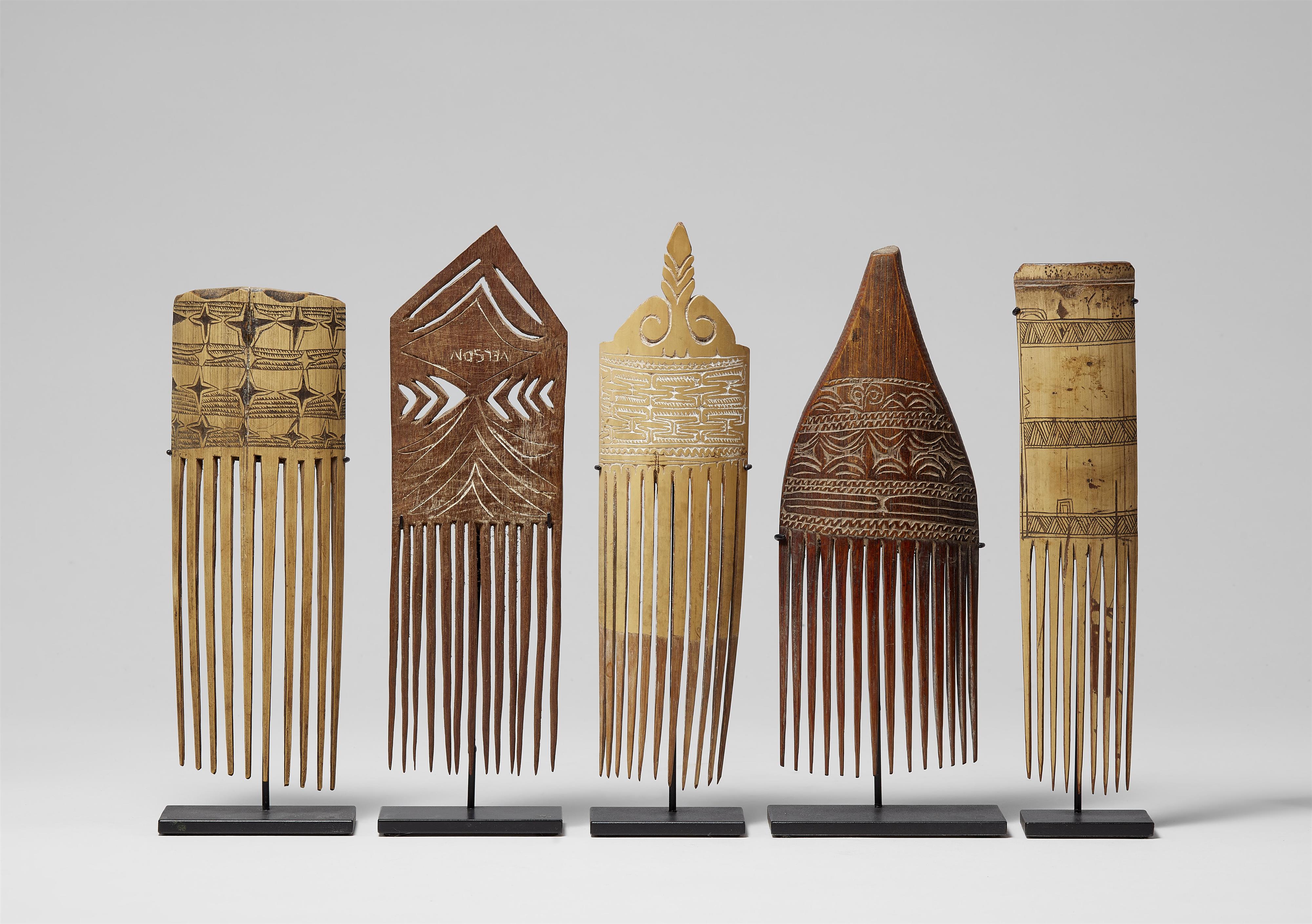 FIVE MELANESIAN COMBS - image-1