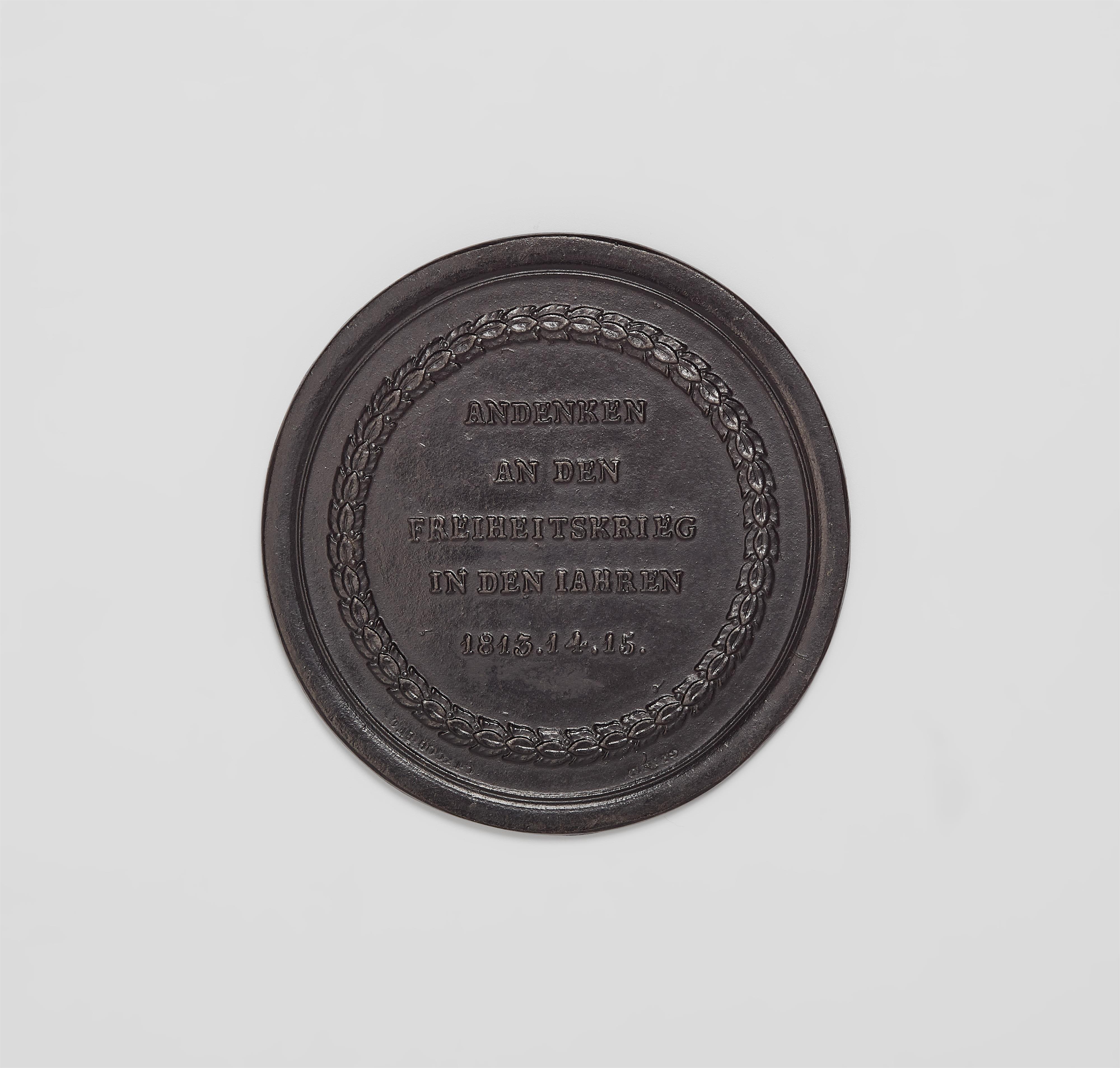 A cast iron medal commemorating the German campaign of 1813 - image-2