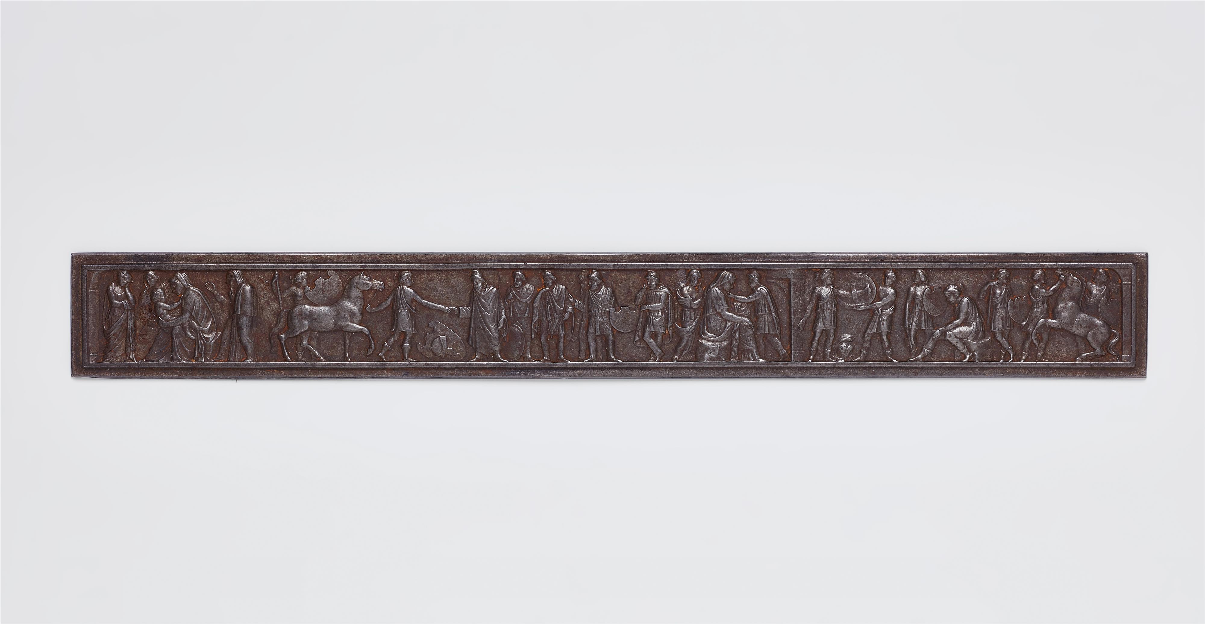 A rare cast iron ruler with Classical frieze motifs - image-1