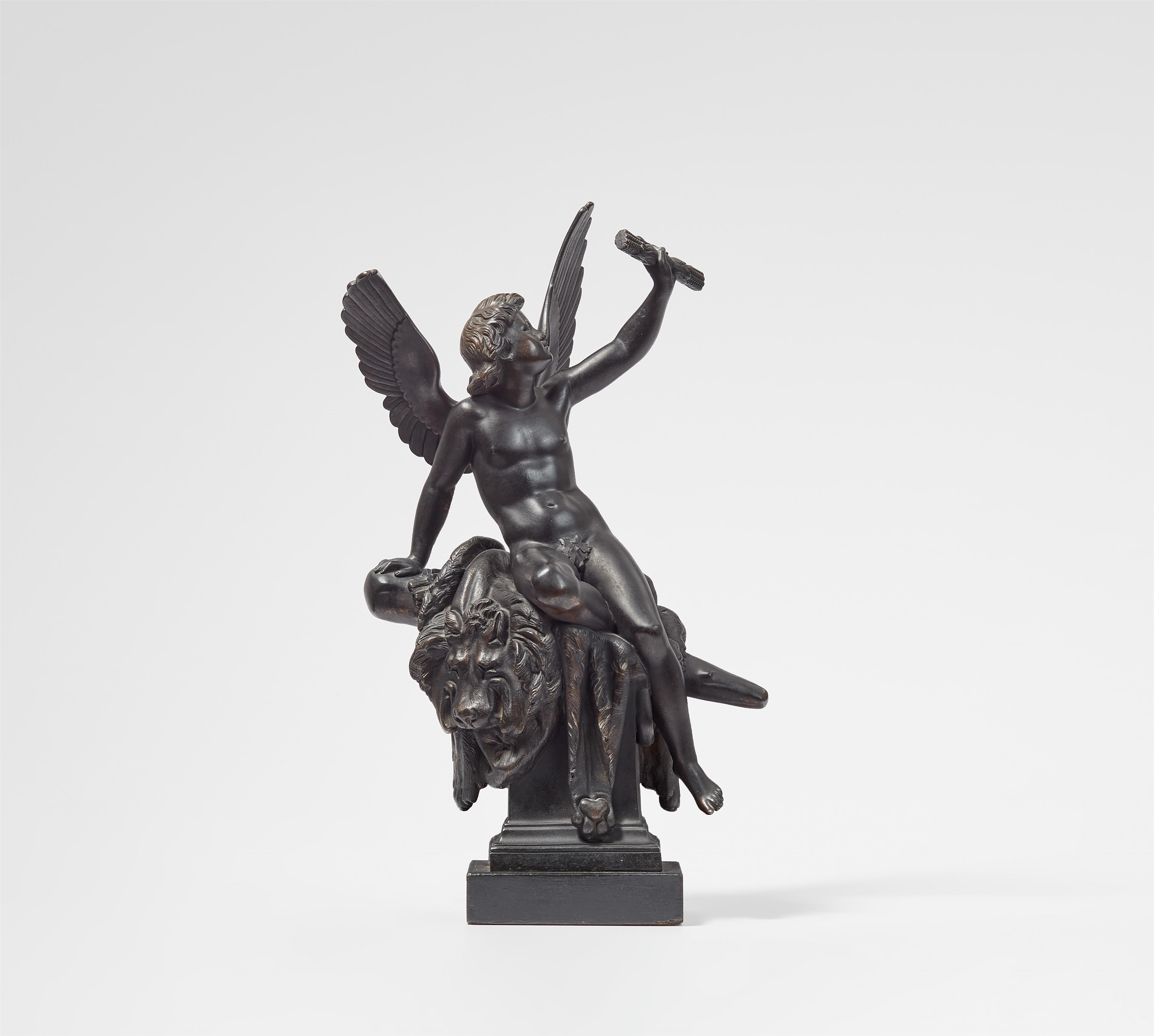 A cast zinc model showing the triumph of Cupid over Hercules and Jupiter - image-1