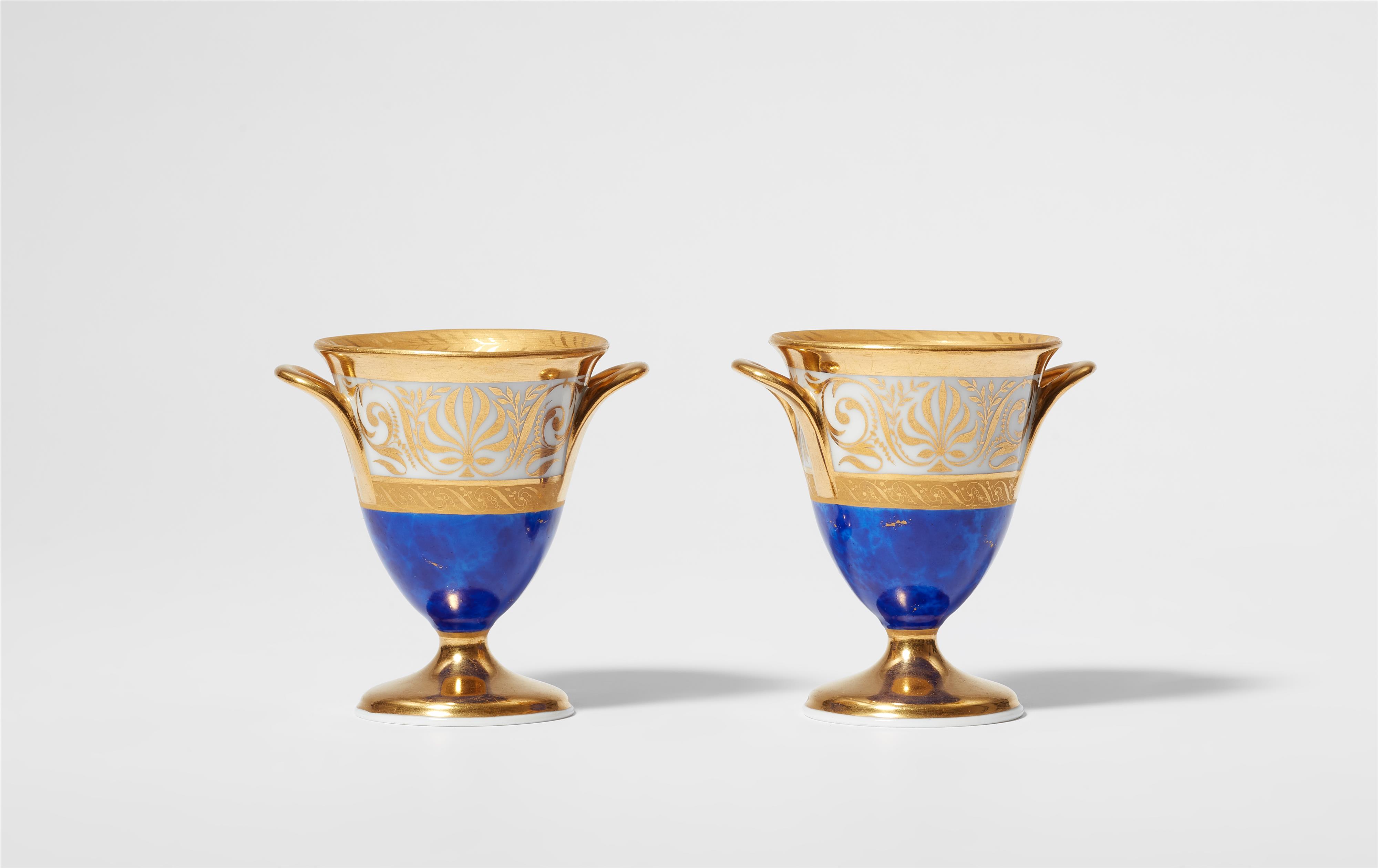 Paar Geleebecher mit Lapisfond aus dem Besitz von Prinz Albrecht von Preußen - image-1