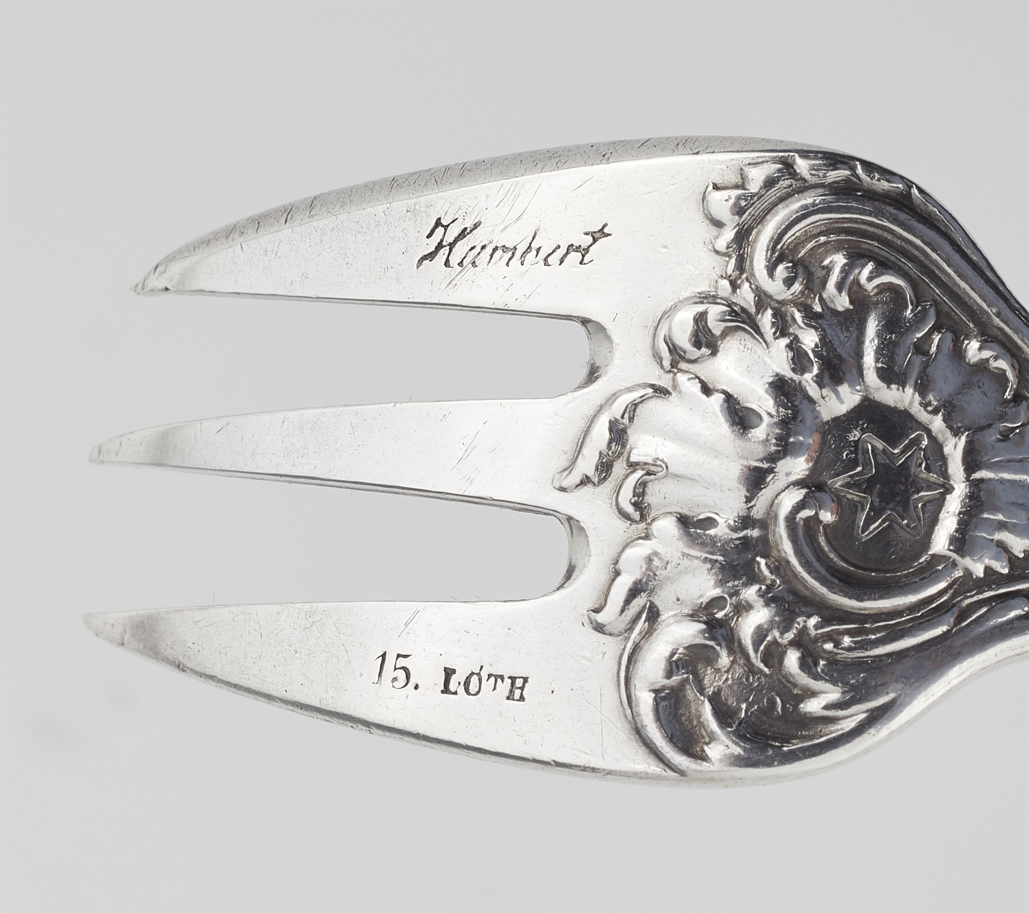 Two Berlin silver oyster forks made for Frederick William IV - image-4