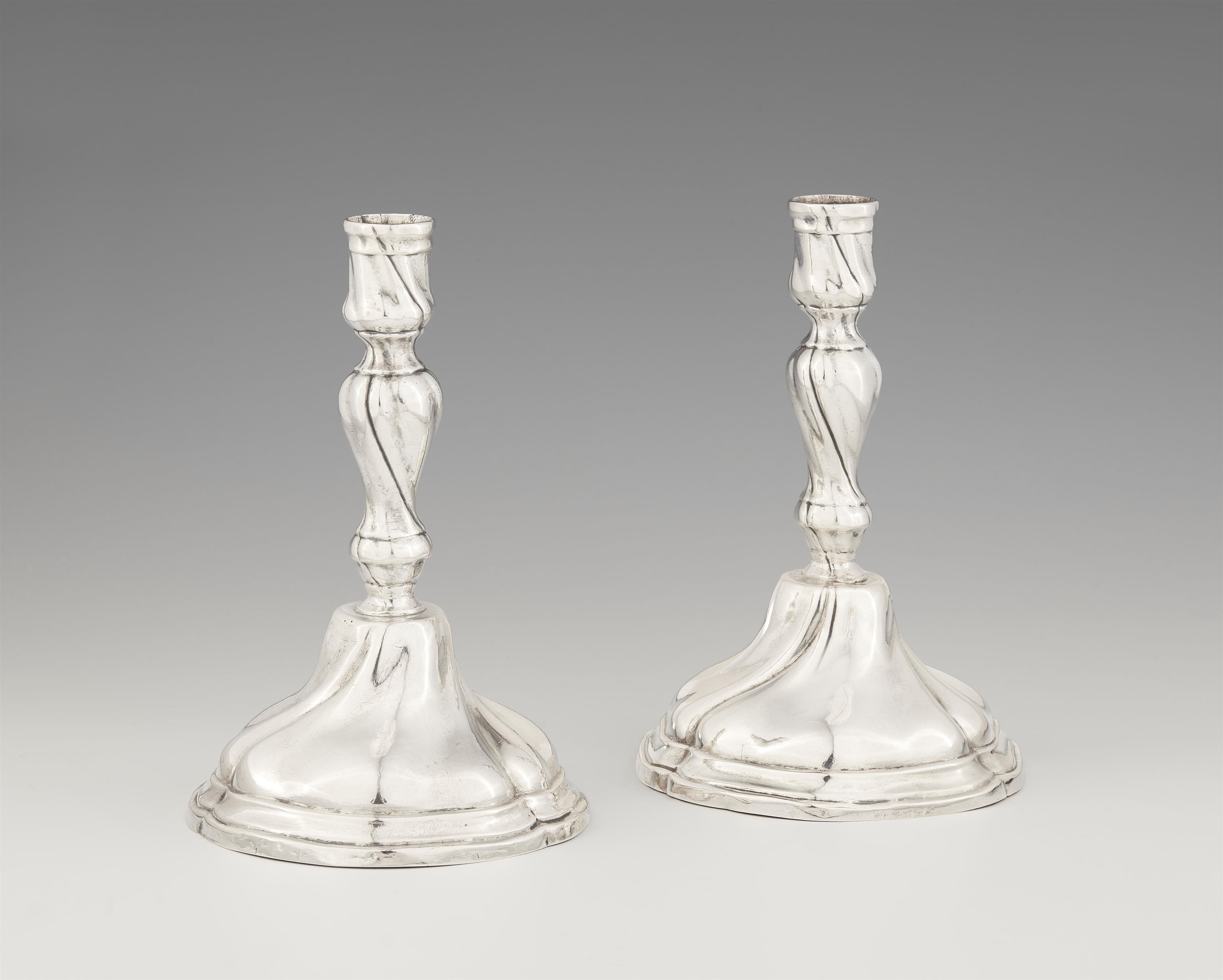 A pair of late Baroque Berlin silver candlesticks - image-1