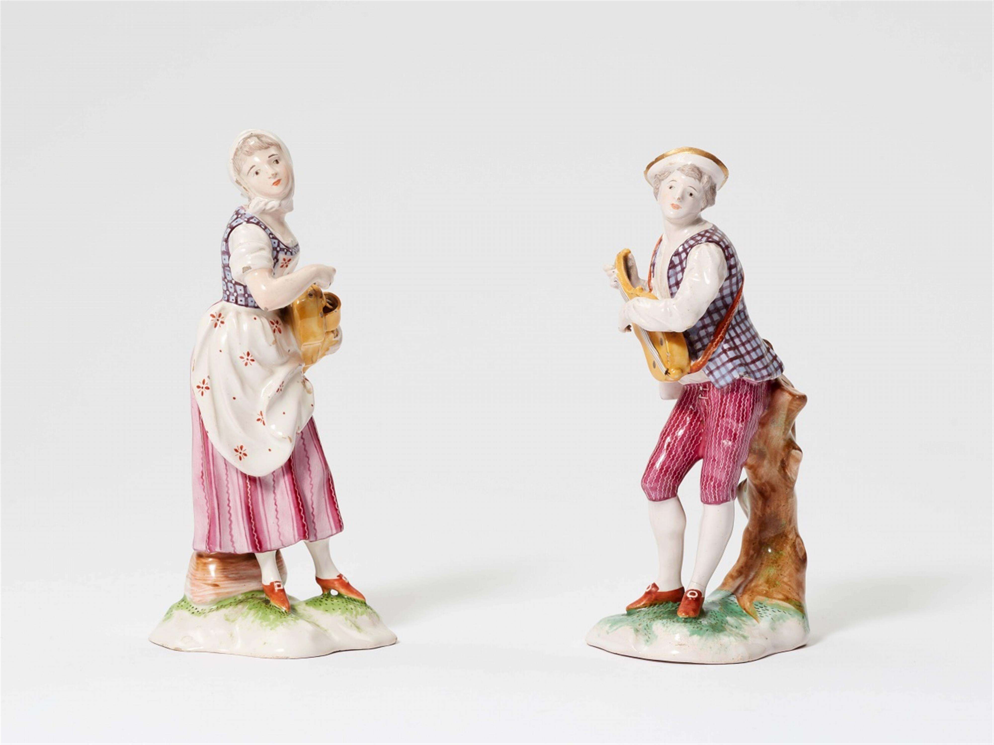 Two Niderviller faience figures of musicians - image-1