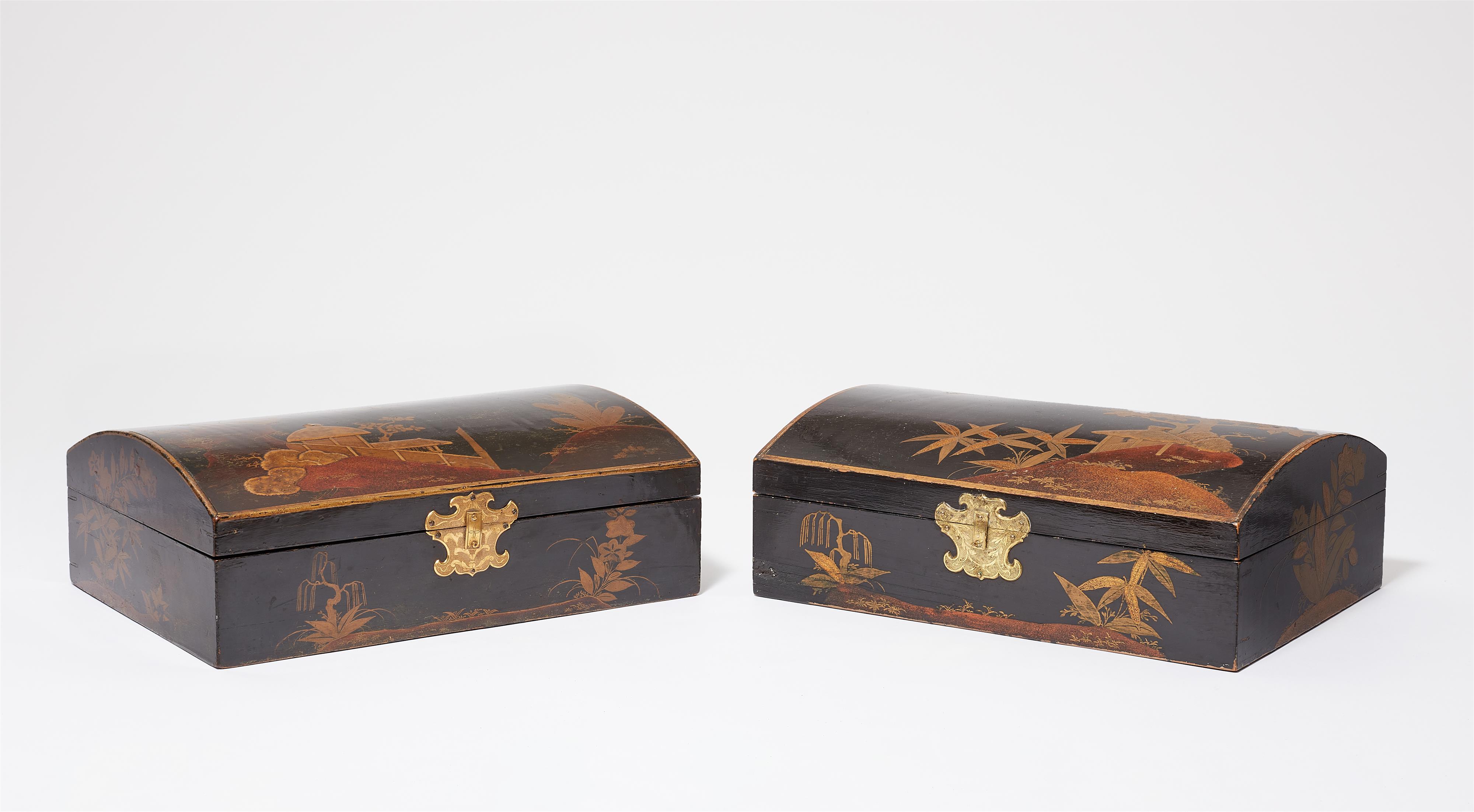A pair of Japanese style lacquer wig cases - image-2