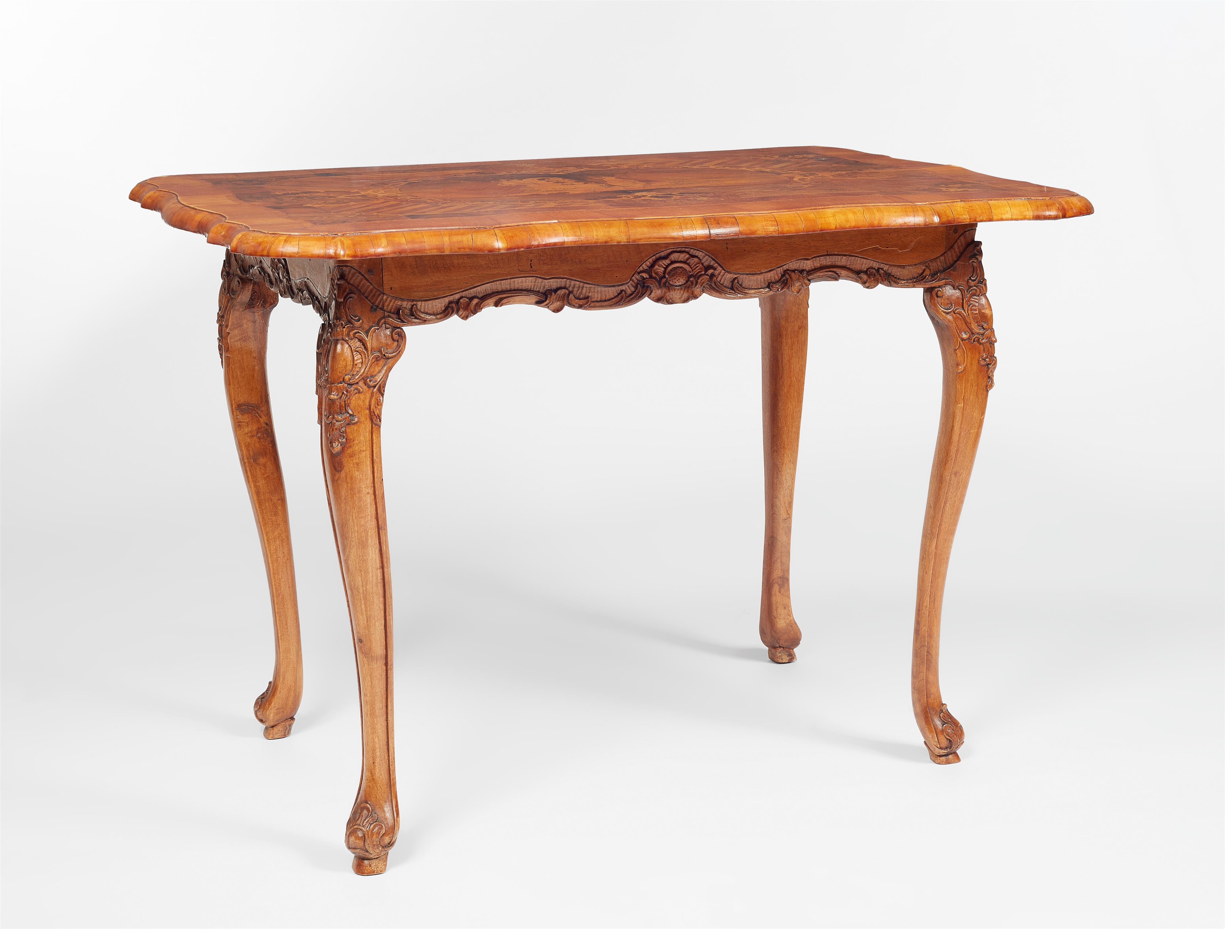 An upper Franconian marquetry table - image-1