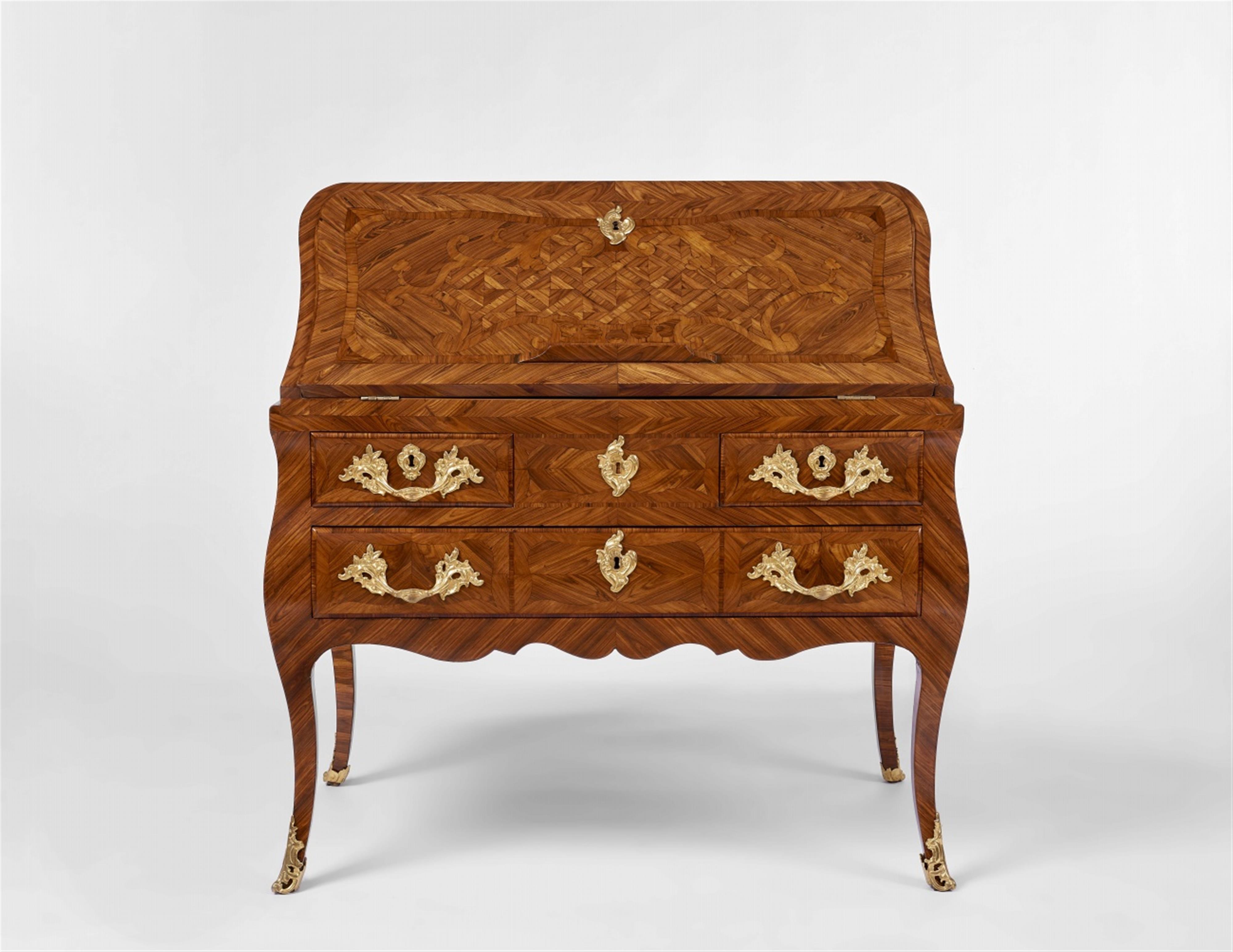 A Montbéliard marquetry bureau with the stamp of Abraham-Nicolas Couleru - image-1