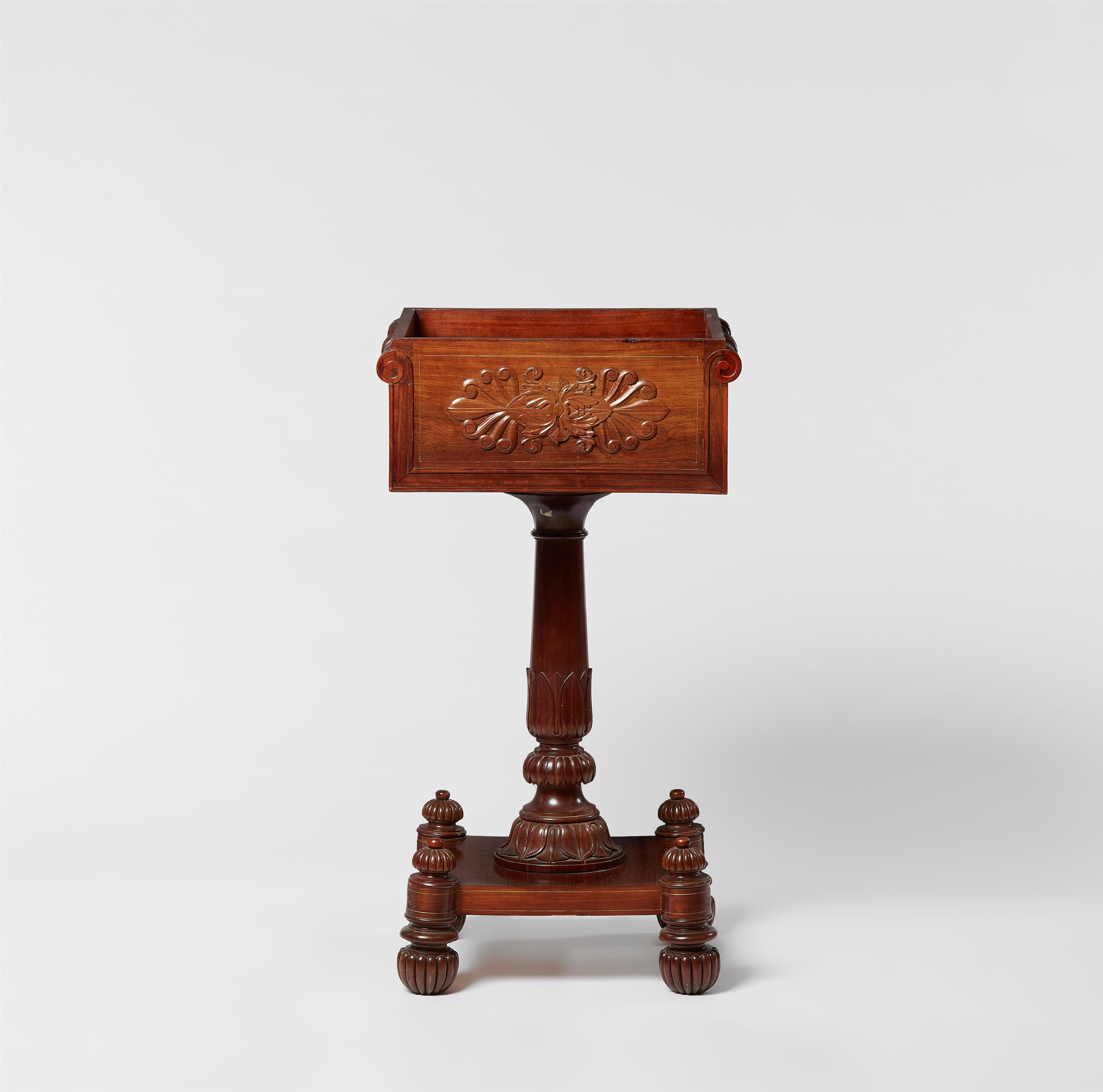 A French Empire style mahogany jardinière - image-1