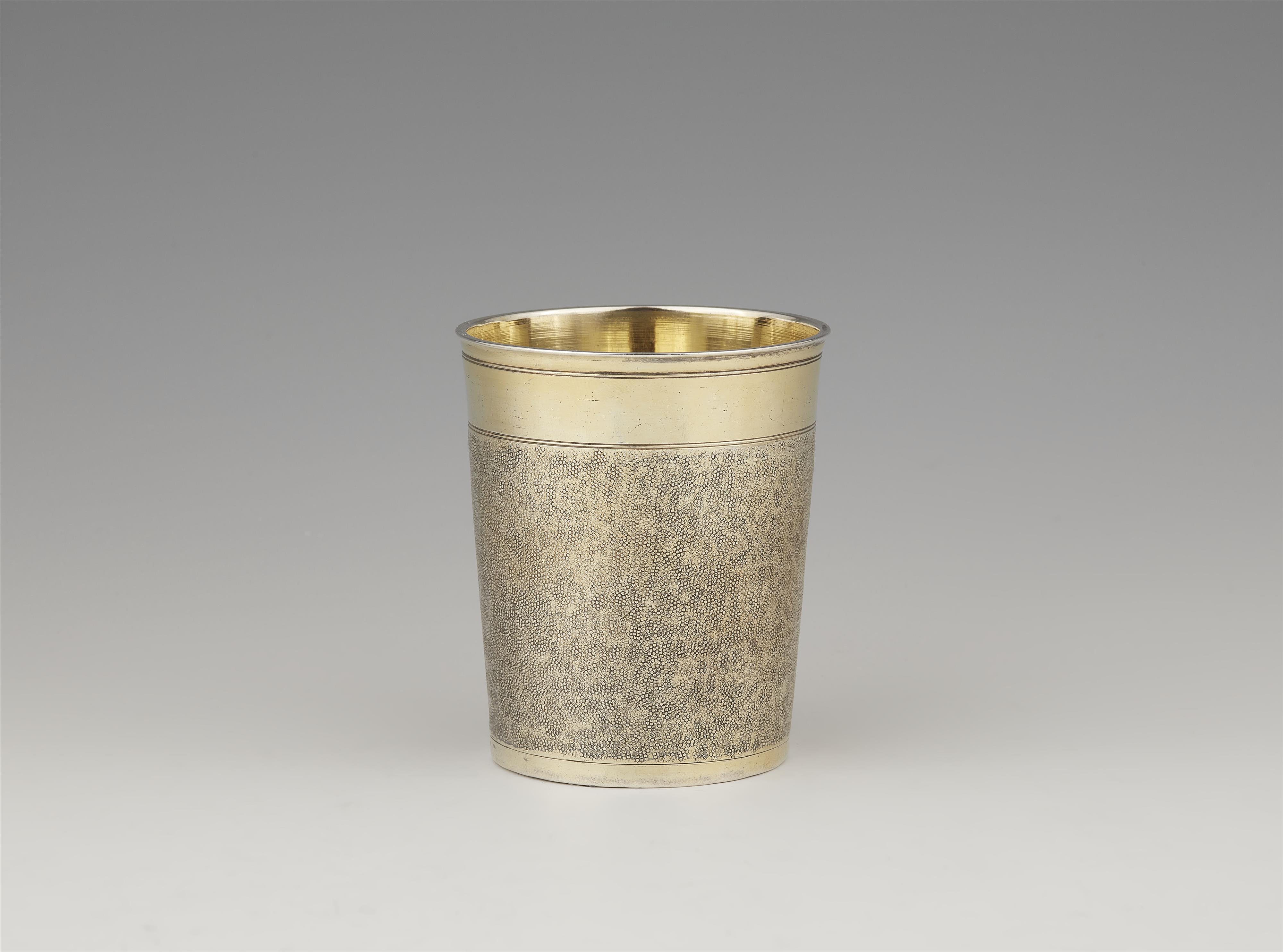 An Augsburg silver gilt snakeskin beaker - image-1