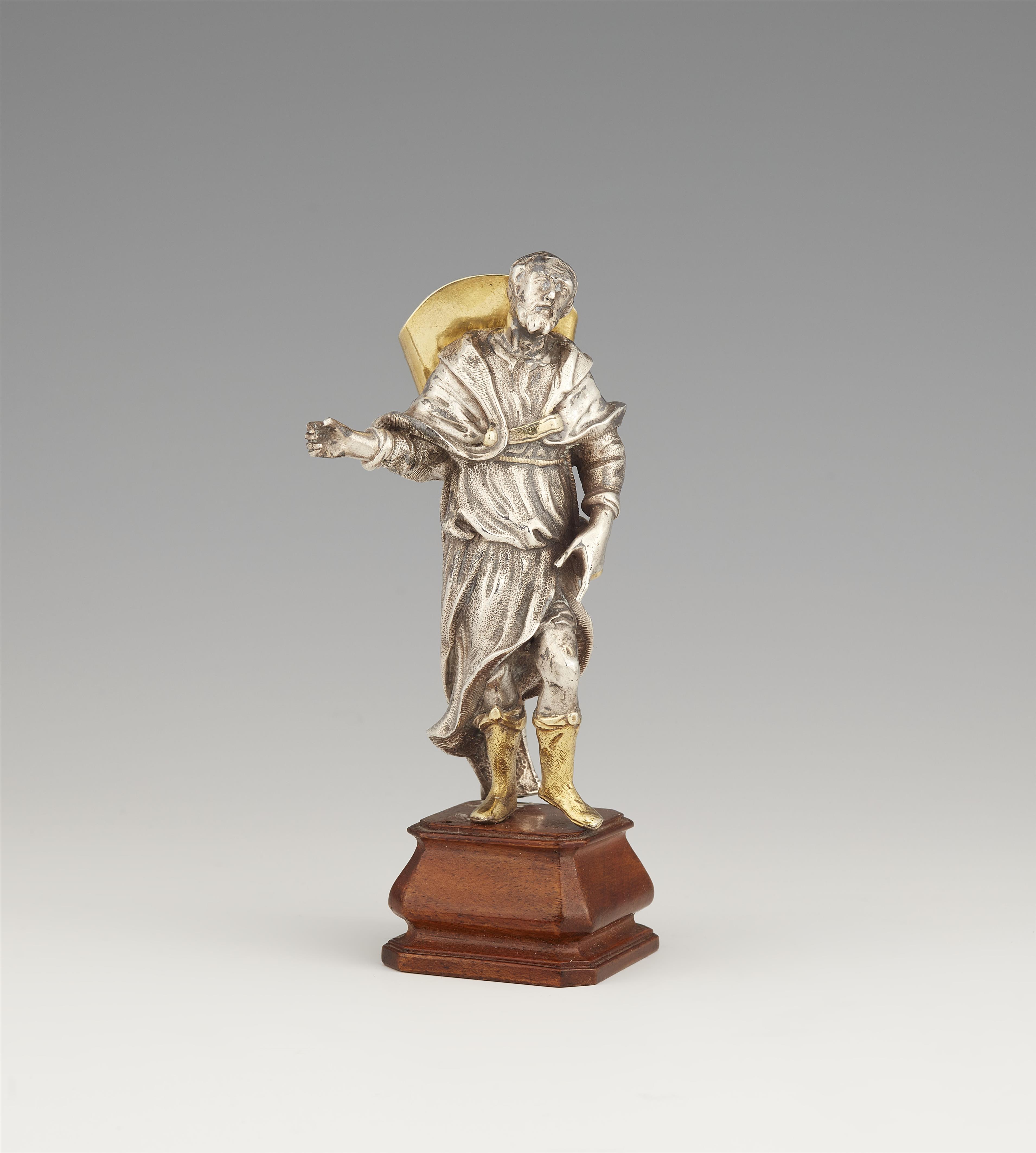 A small parcel gilt silver figure of St. Roch - image-1