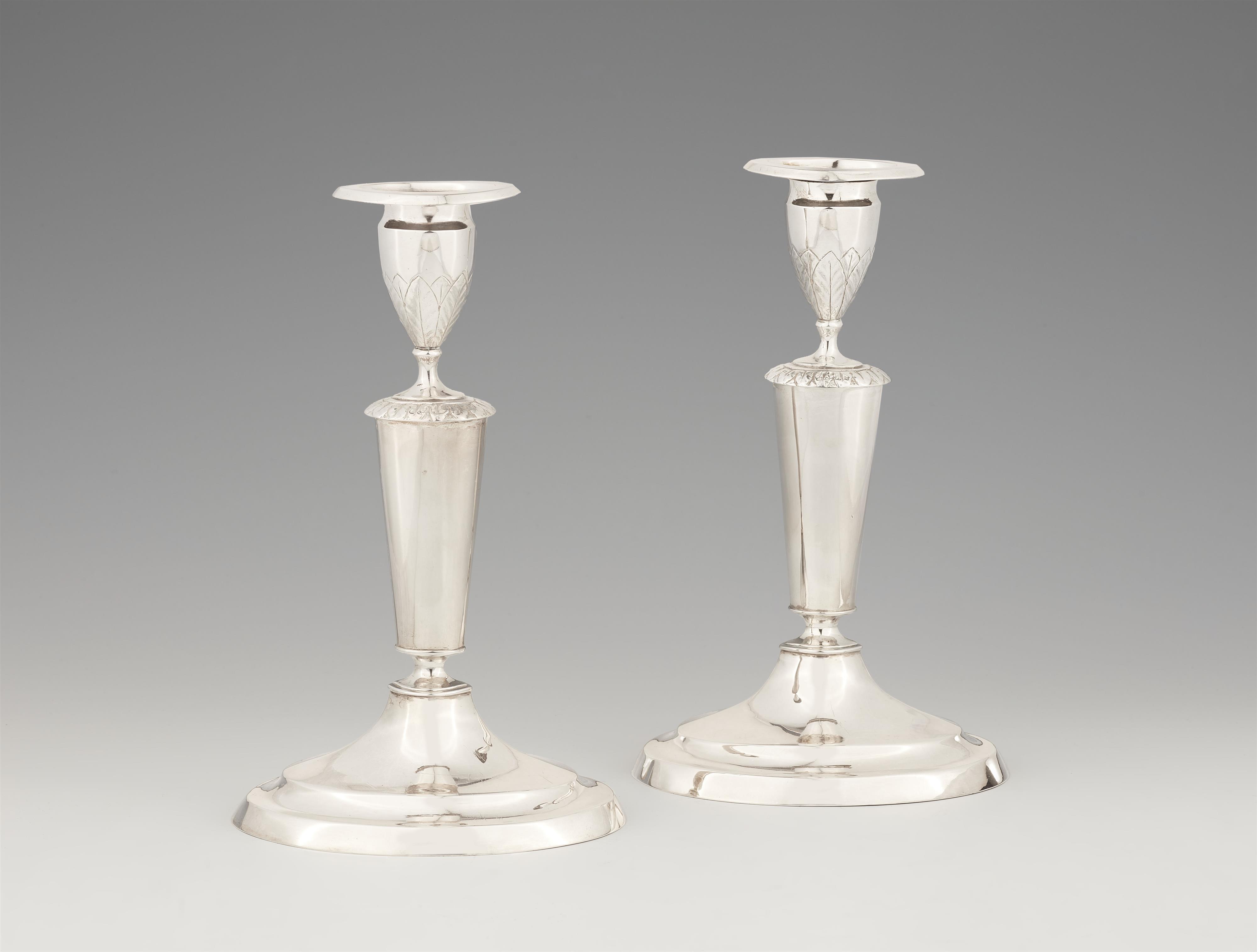 A pair of Frankfurt silver candlesticks - image-1