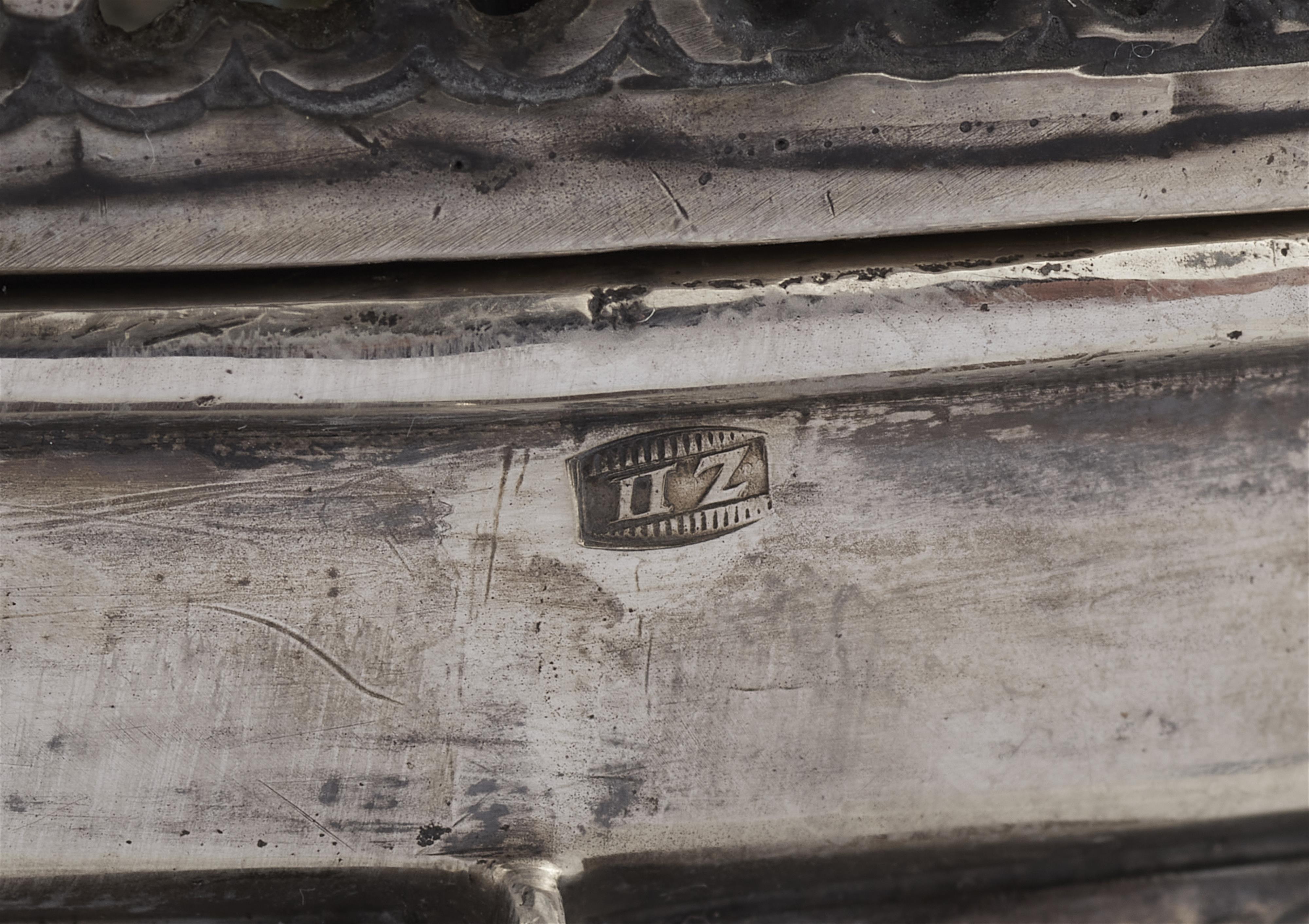 A Belgian silver table centrepiece formed as a ship - image-2