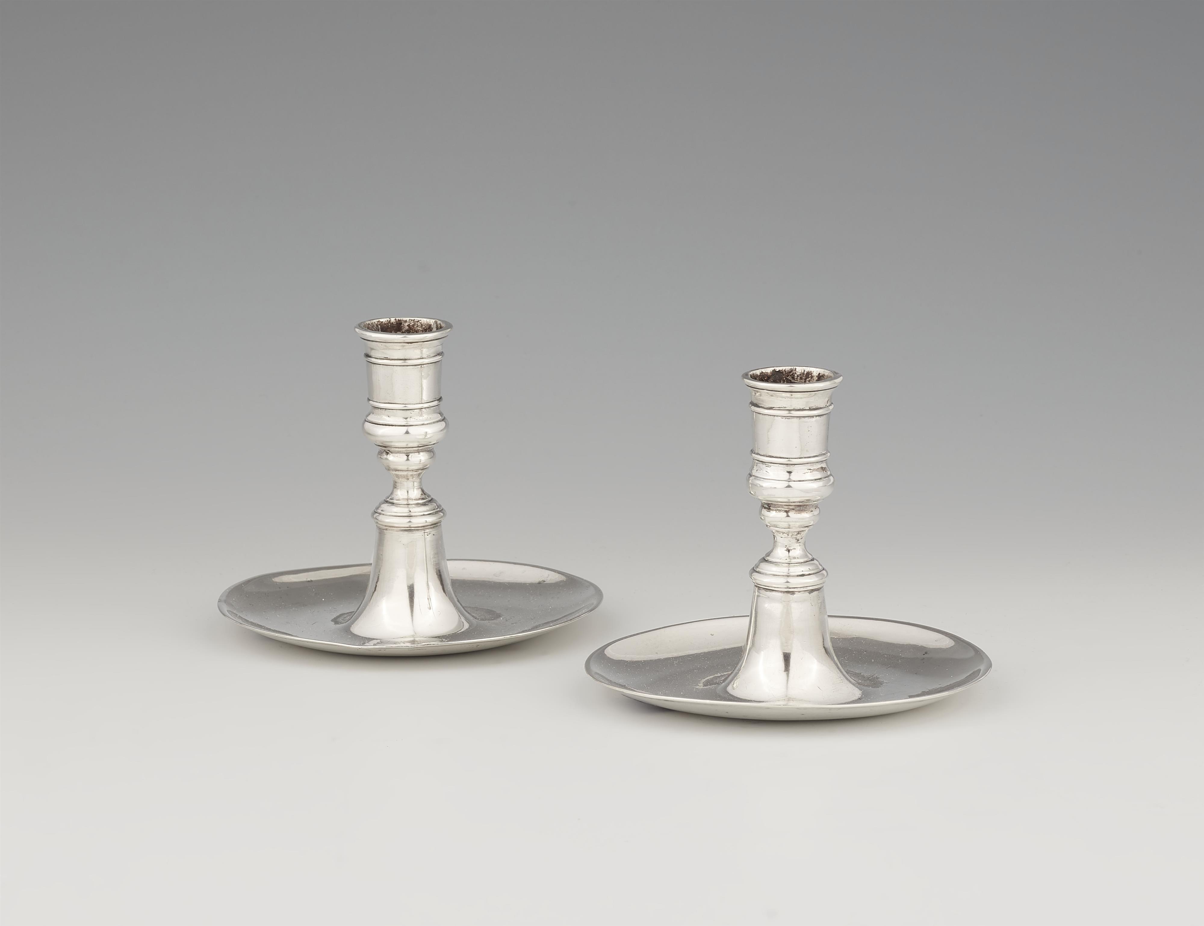 A pair of Bautzen silver candlesticks - image-1