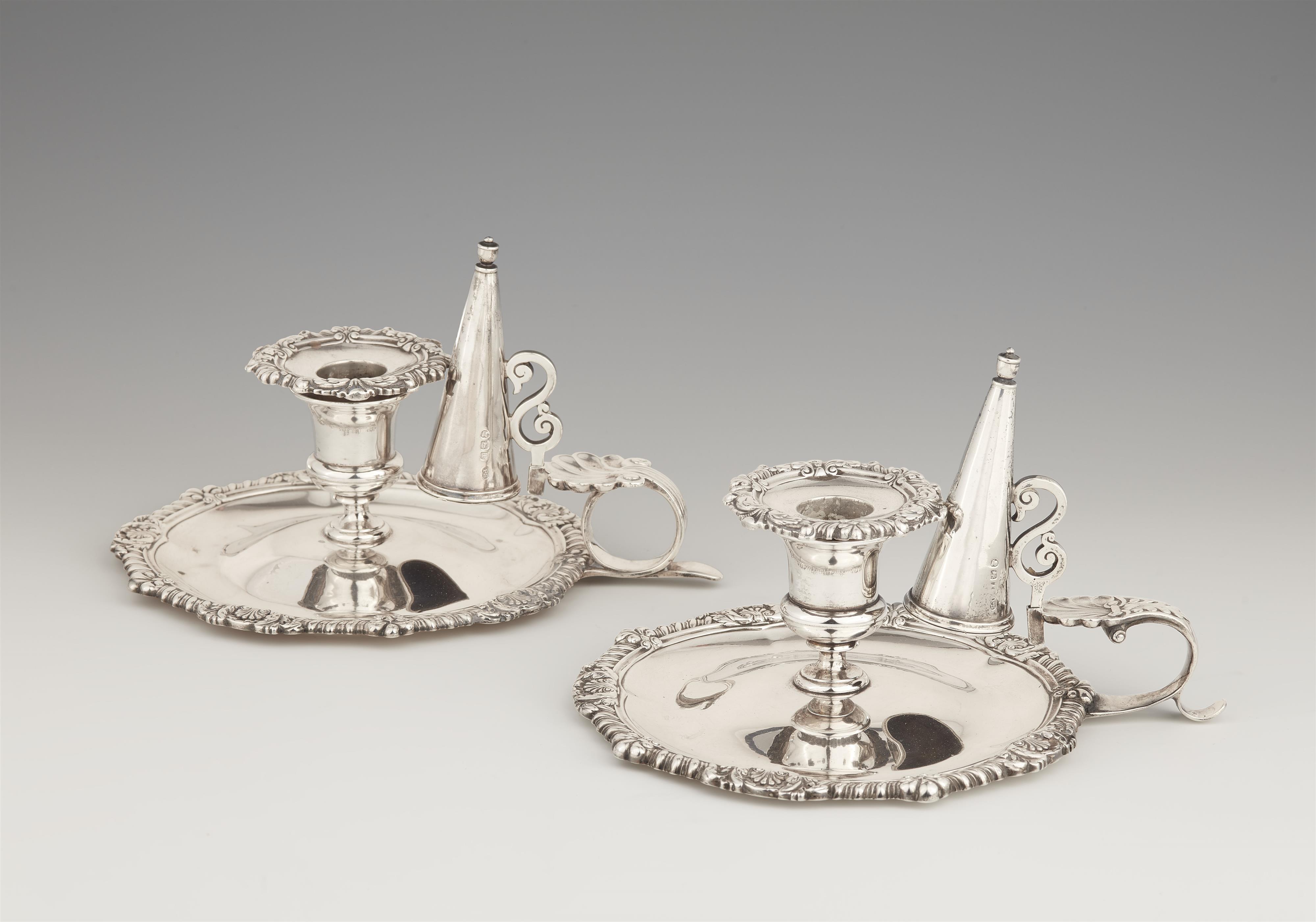 Two George III silver chambersticks by Paul Storr - image-1