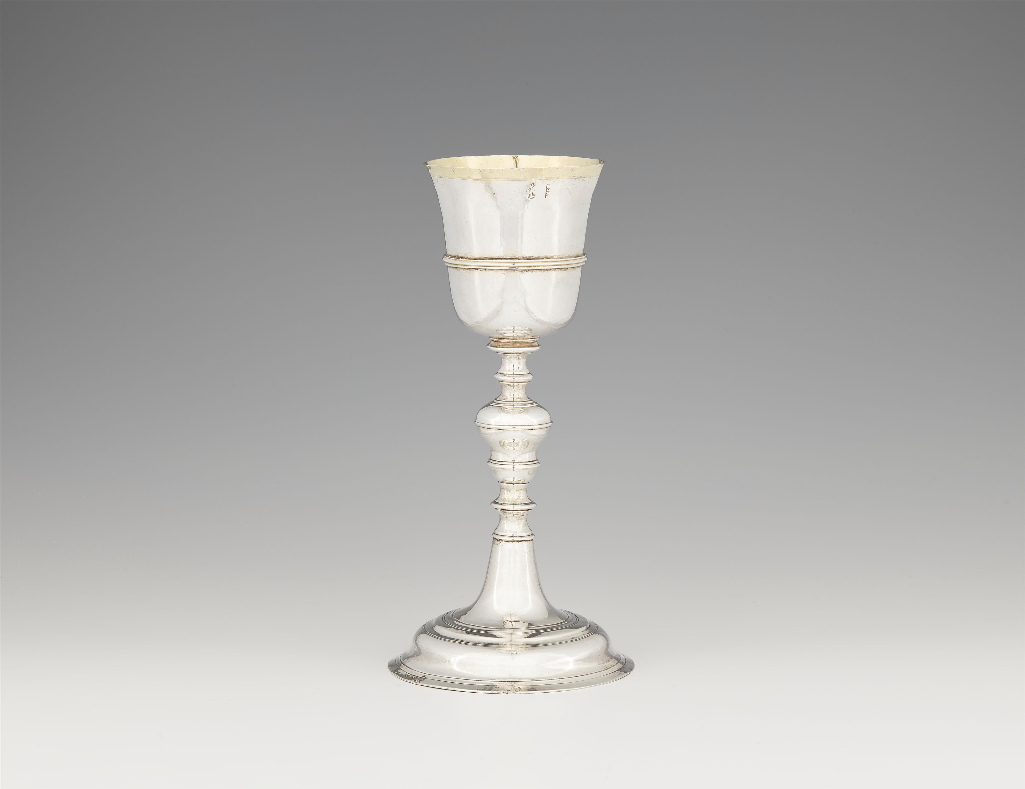 A Sicilian parcel gilt silver communion chalice - image-1