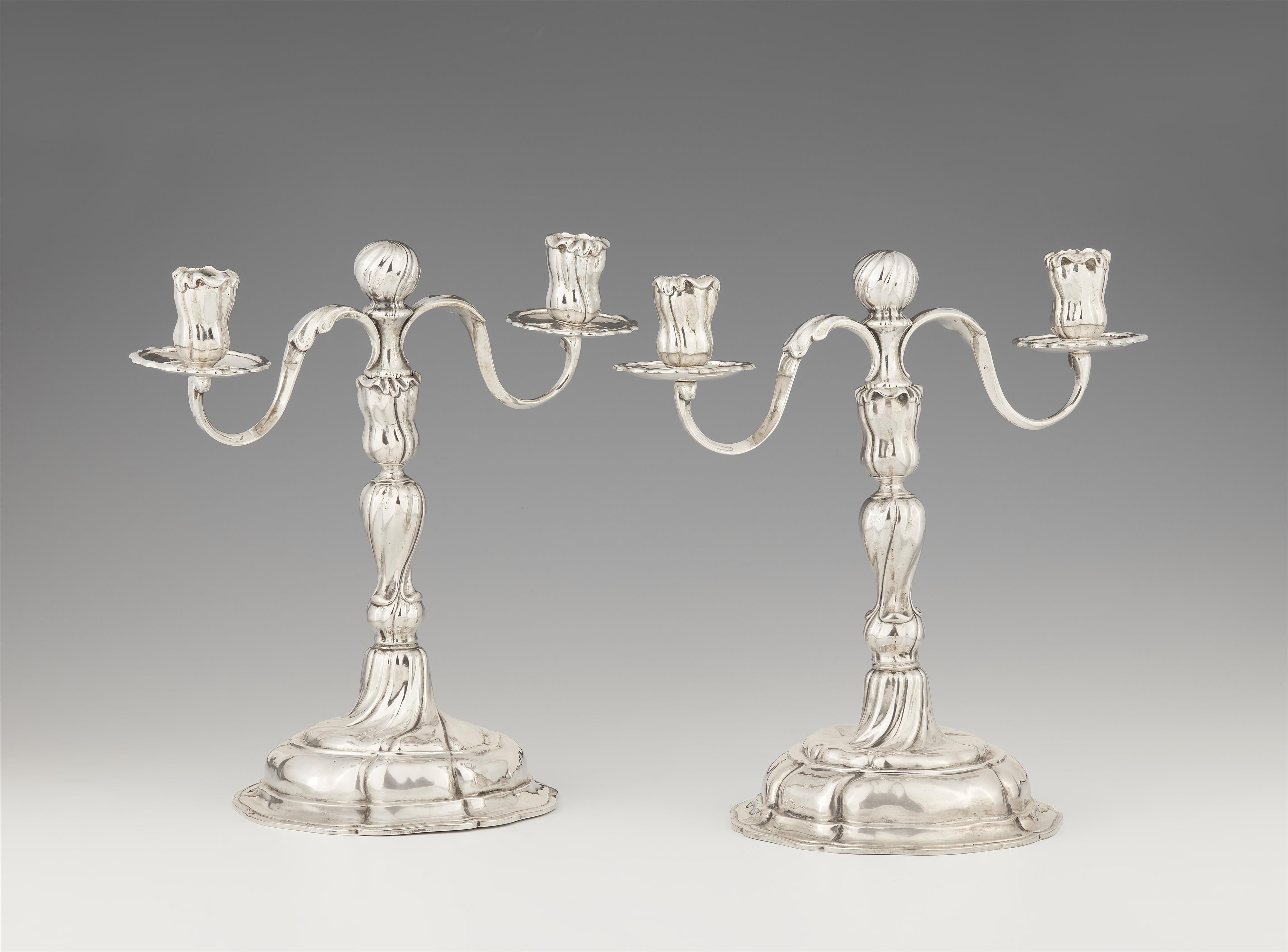 A pair of Breslau silver candelabra - image-1