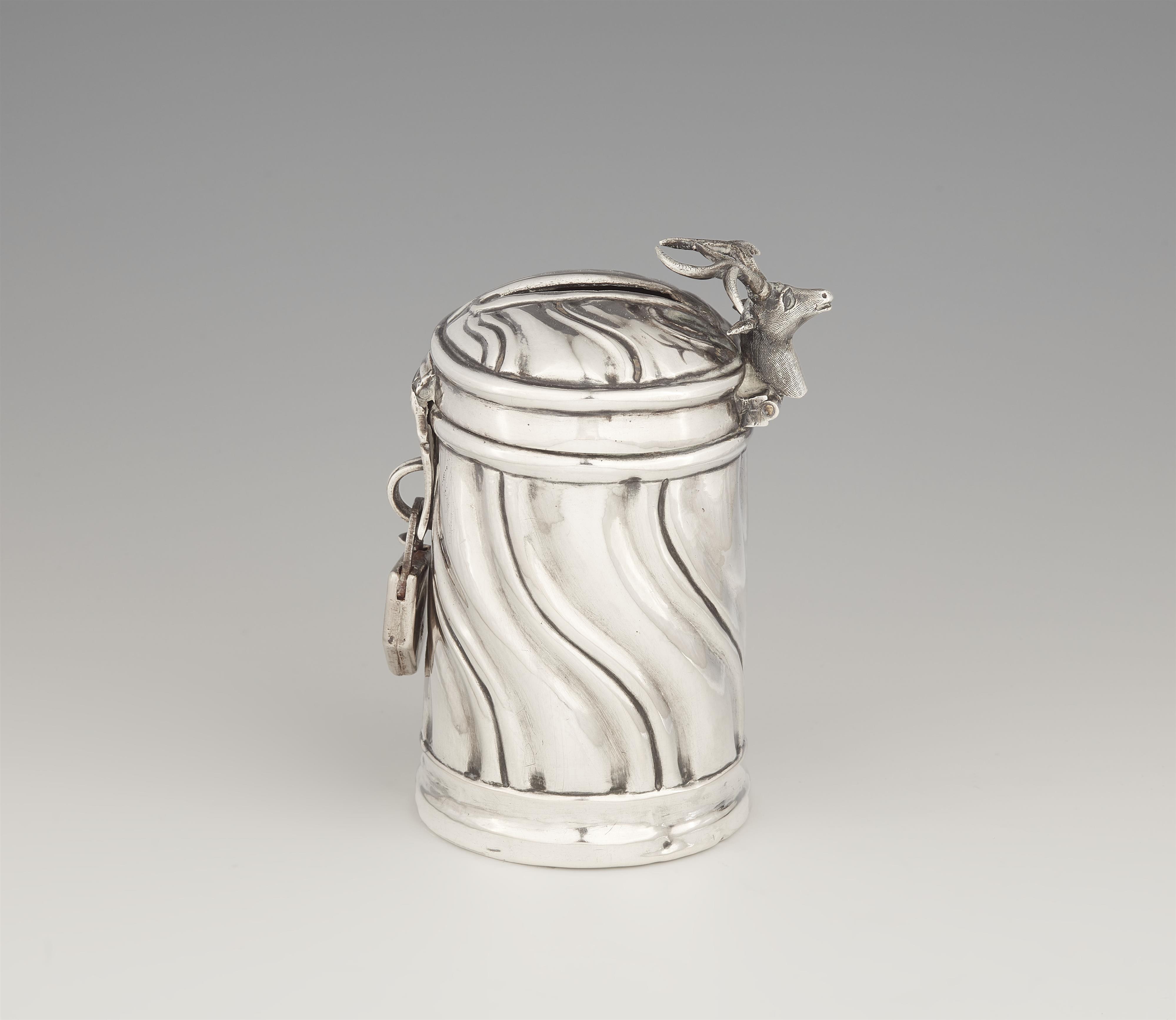 A Breslau silver money box with hunting motifs - image-1