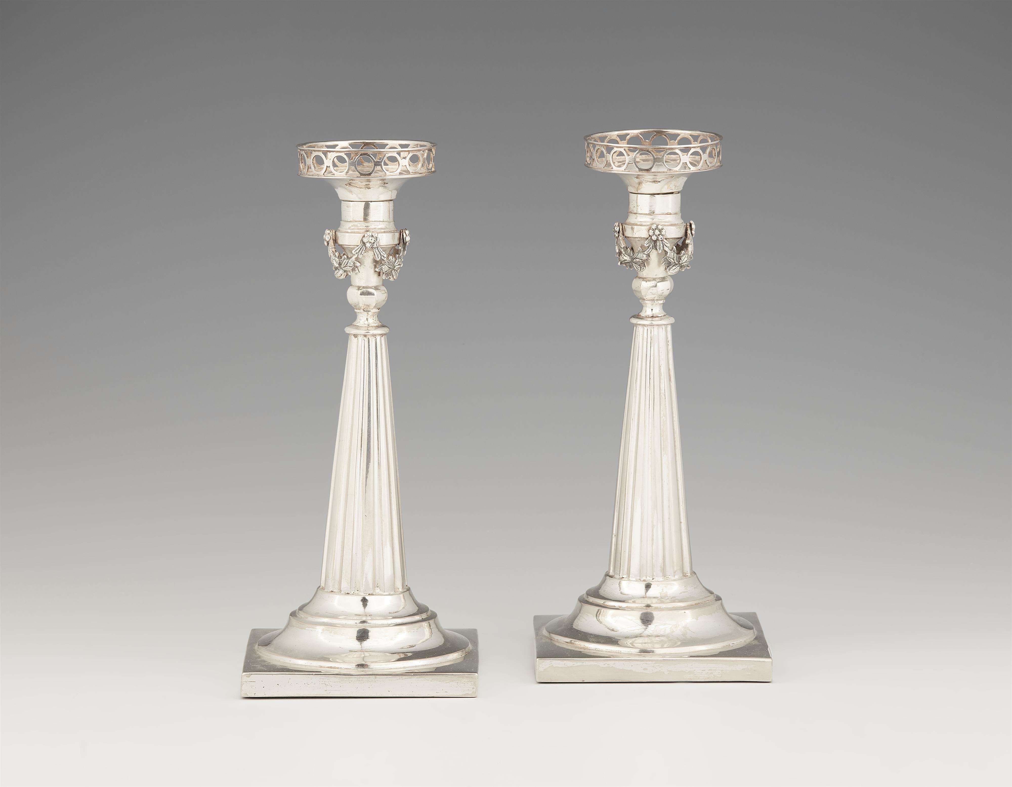 A pair of Hirschberg silver candlesticks - image-1