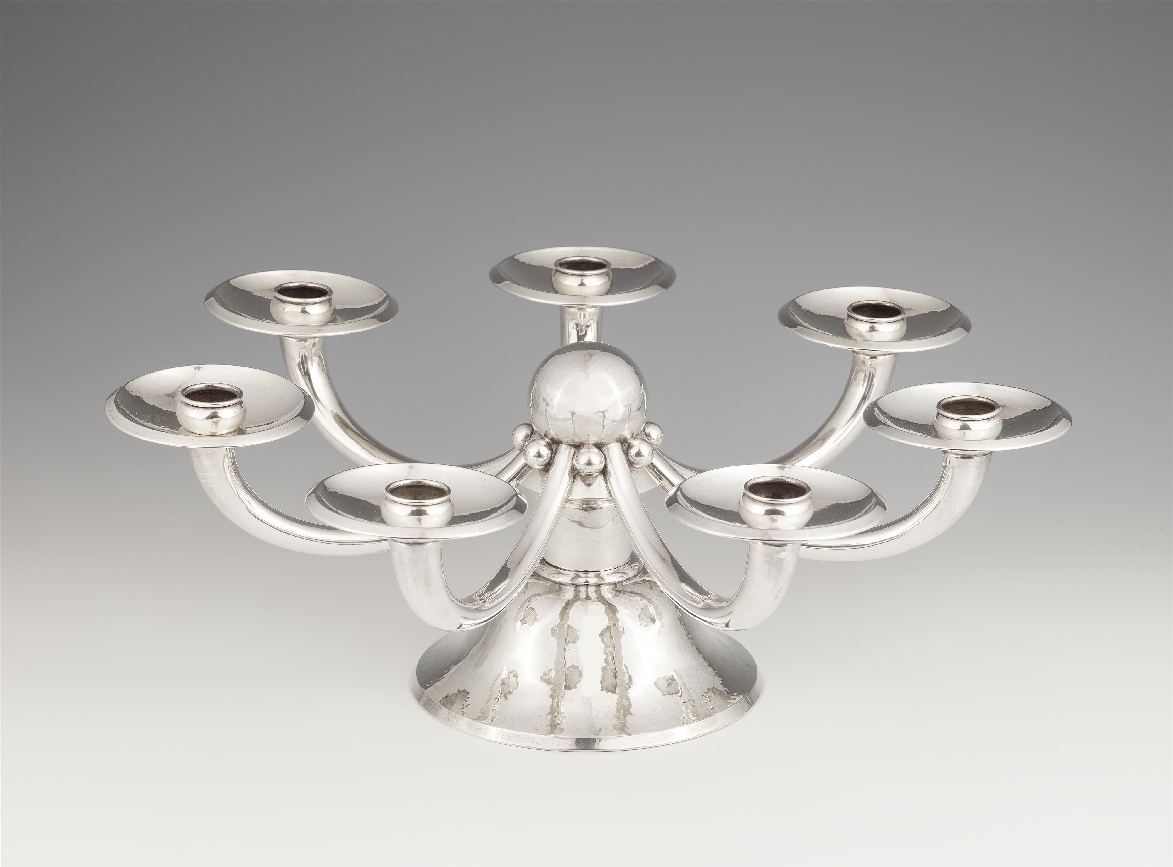 A large Bremen silver candelabrum - image-1