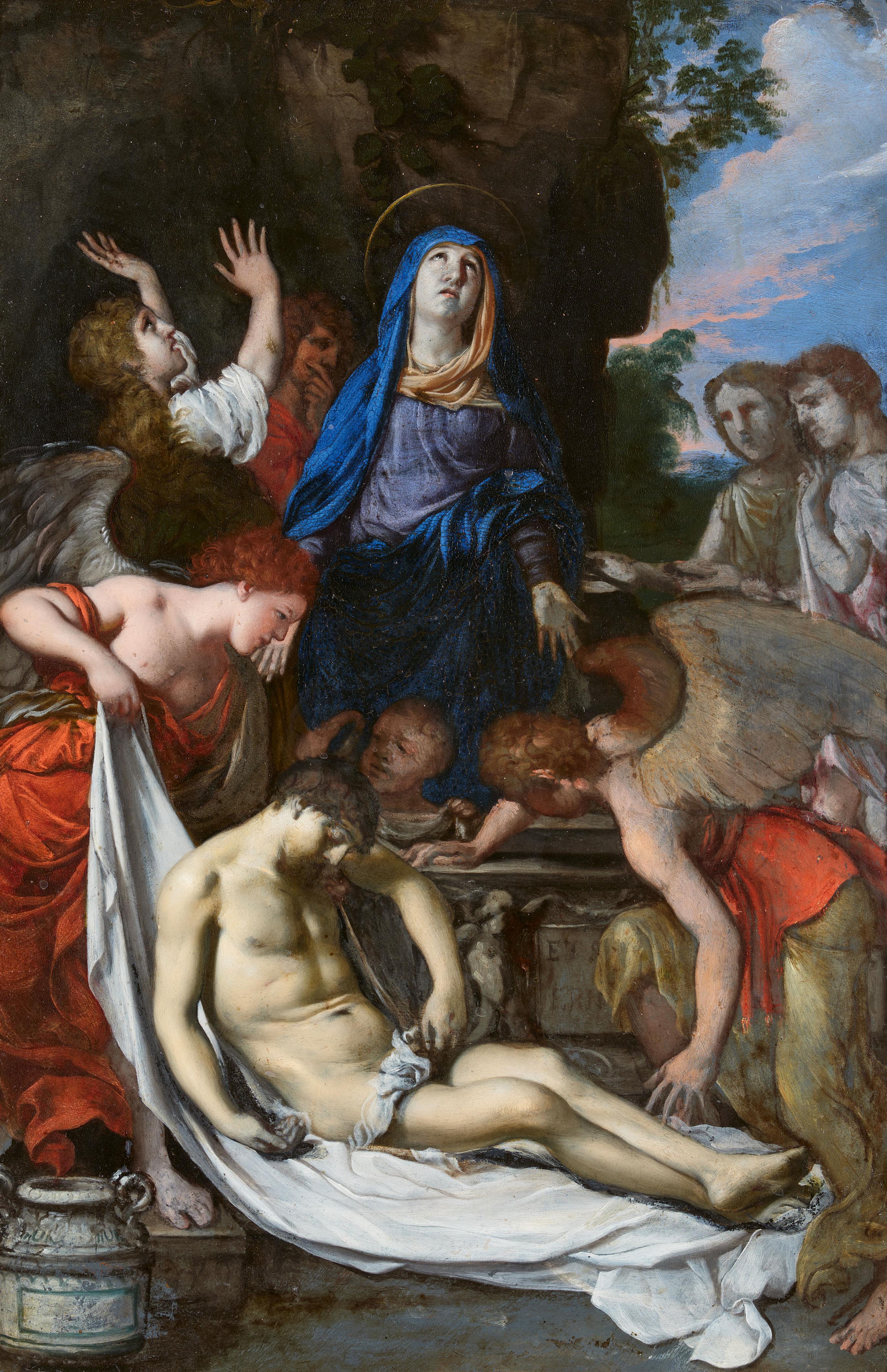 Roman School 17th century - The Lamentation - image-1